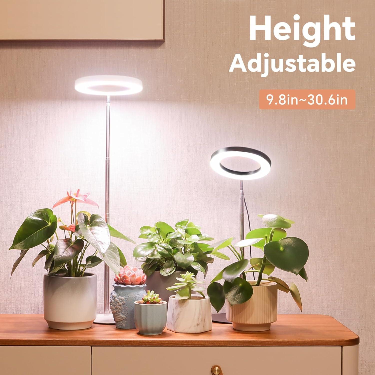 Luz de Cultivo de Escritorio GTRUIIDY Ajustable 3 Modos 10 Brillos