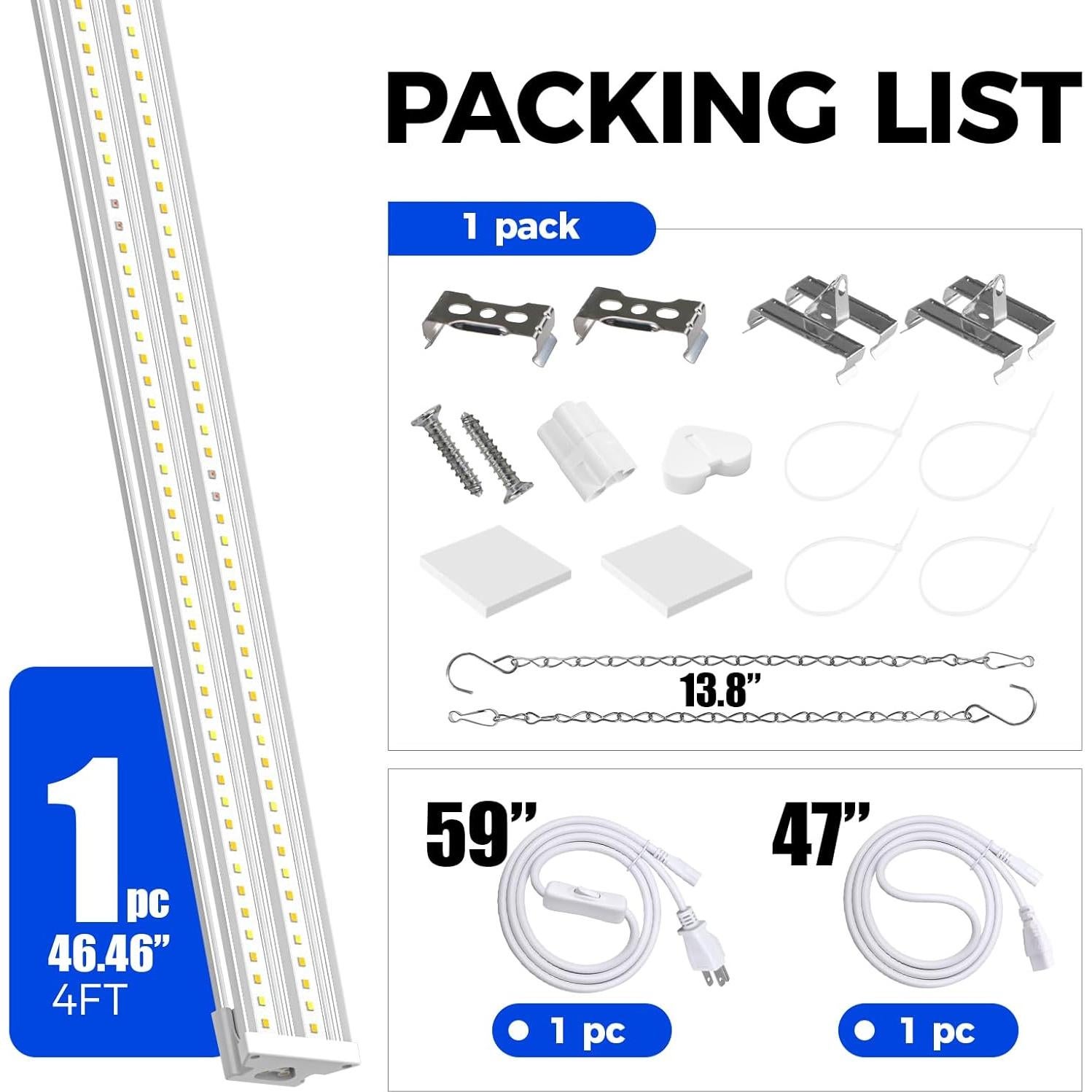 Luz de Cultivo Barrina TX-S60 60W 4FT Espectro Completo