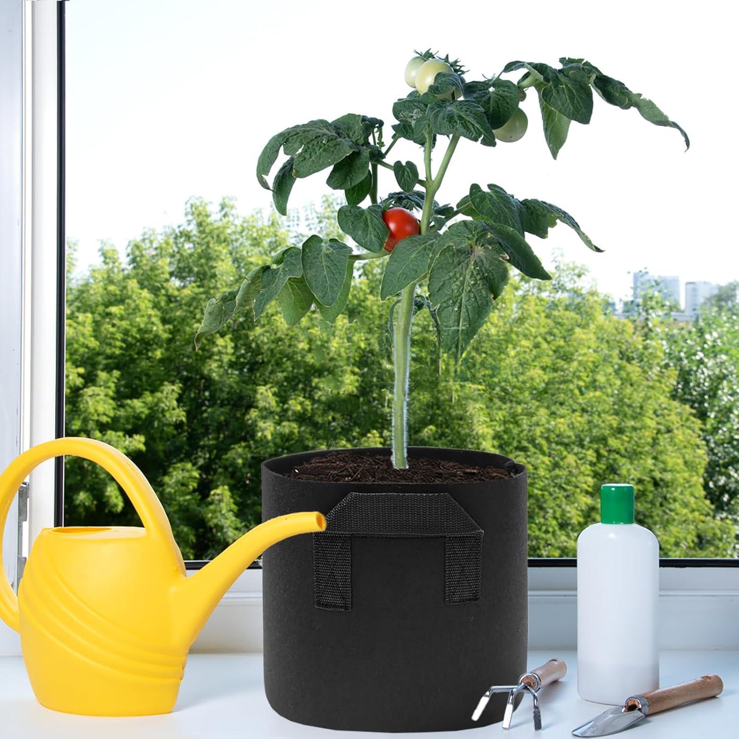 Eunika 6 Bolsas de Cultivo de Tela 11.36L para Lirios y Verduras