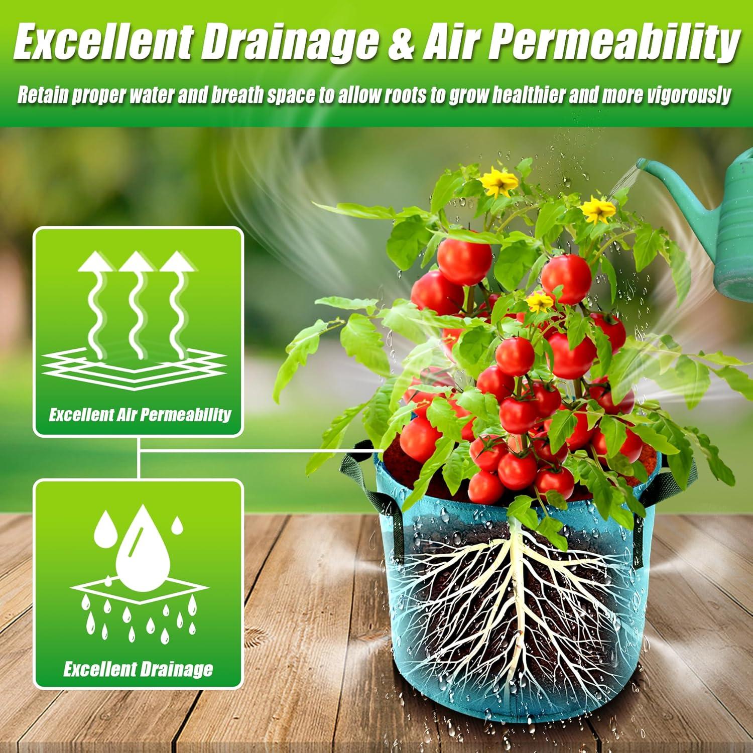 Bolsas de Crecimiento Sinimaka 19L - 7 Macetas de Tela Coloridas