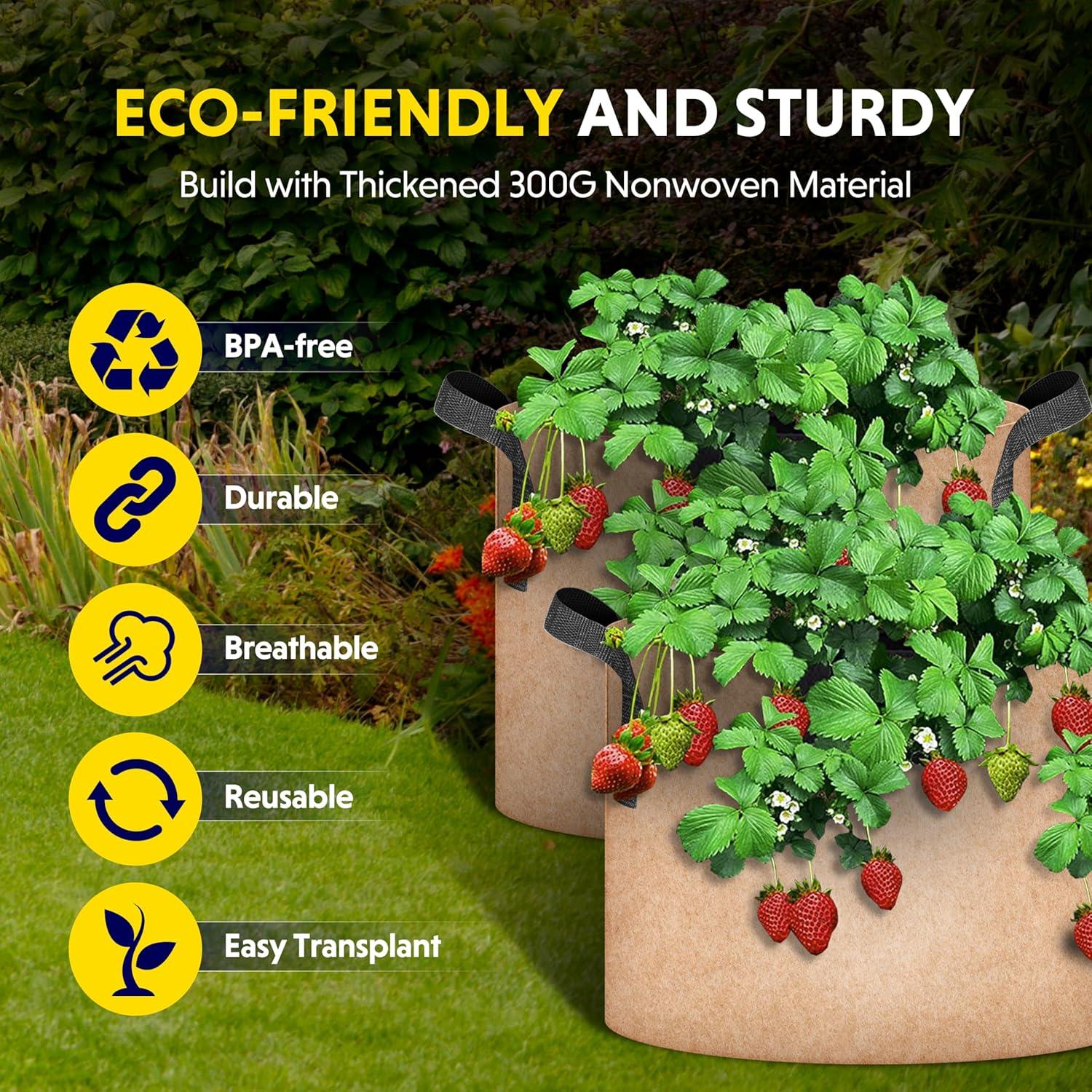 Bolsa de Crecimiento iPower 15 Galones 6-Pack Tela Resistente