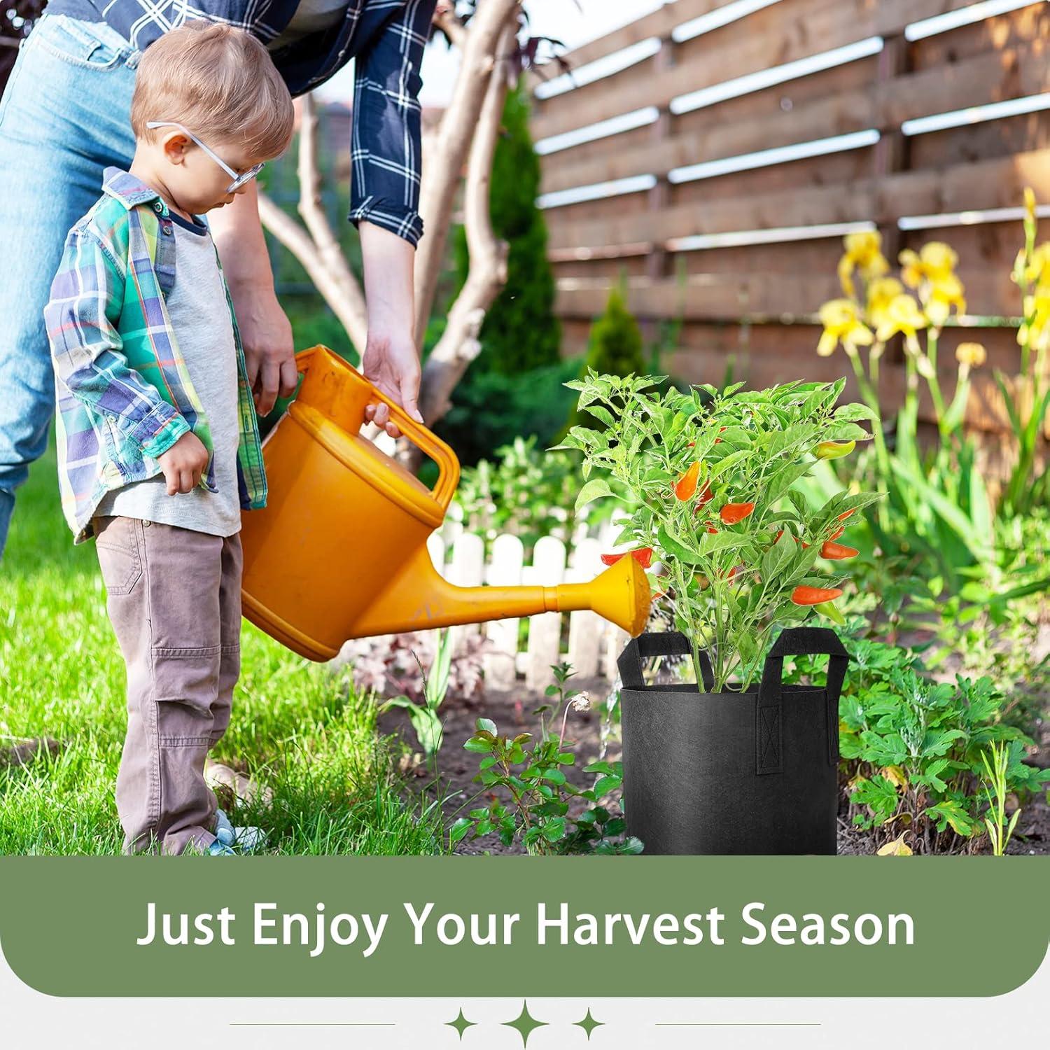 Bolsas de Cultivo 1 Galón GreatBuddy 24-Pack Tela Negra