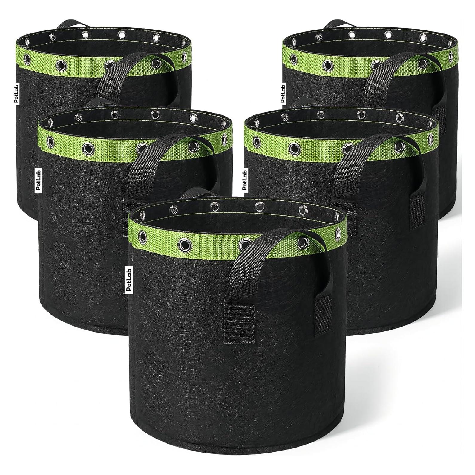 Bolsas de Cultivo POTLAB 3 Galones (Paquete de 5) Tela