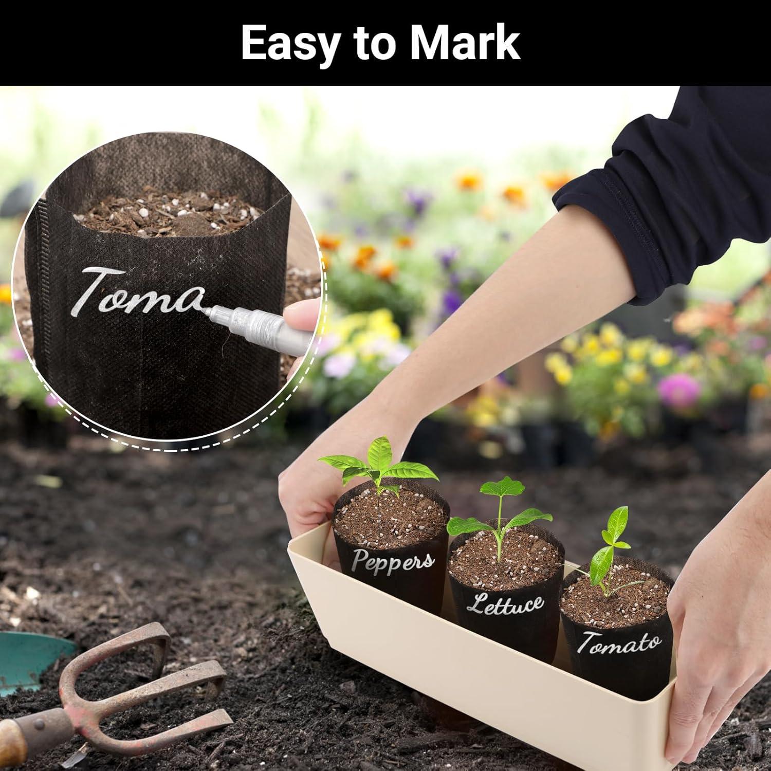 Bolsas de Cultivo Negras ENPOINT 200 Unidades 14.99x13.97 cm