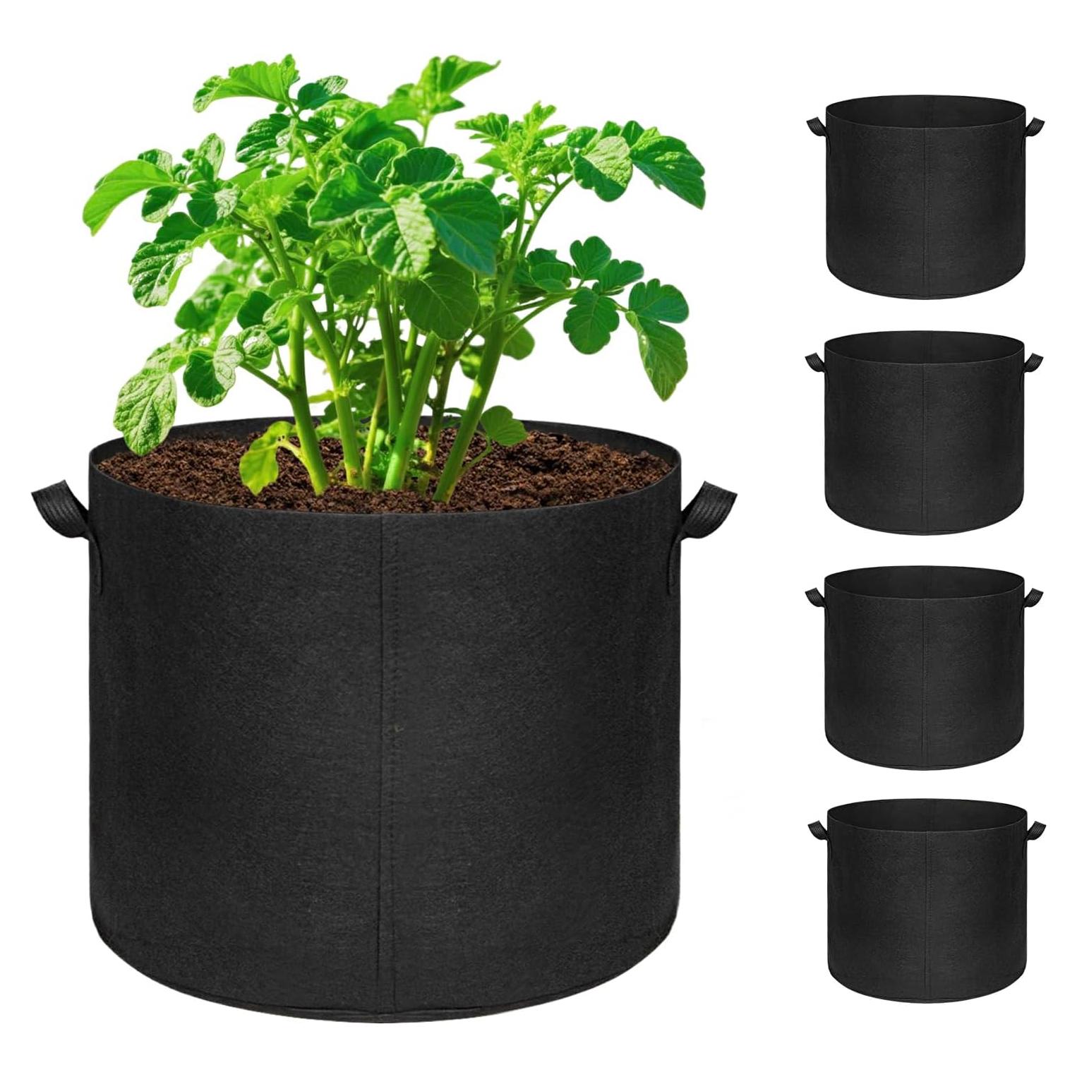 Paquete de 5 bolsas de cultivo Hemikaki 20 galones 50 cm