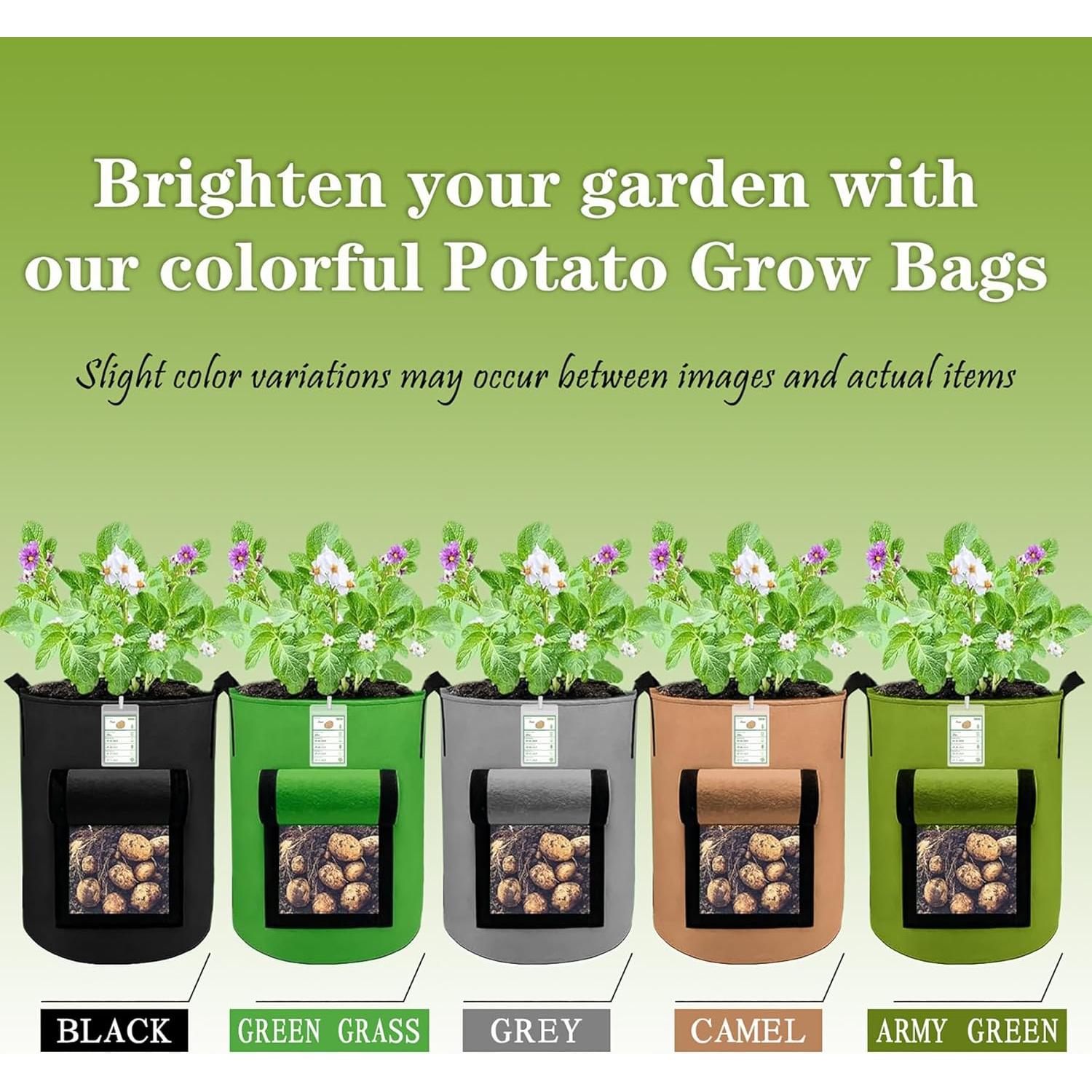 Paquete de 5 Bolsas de Cultivo Labulak 10 Galones Tela