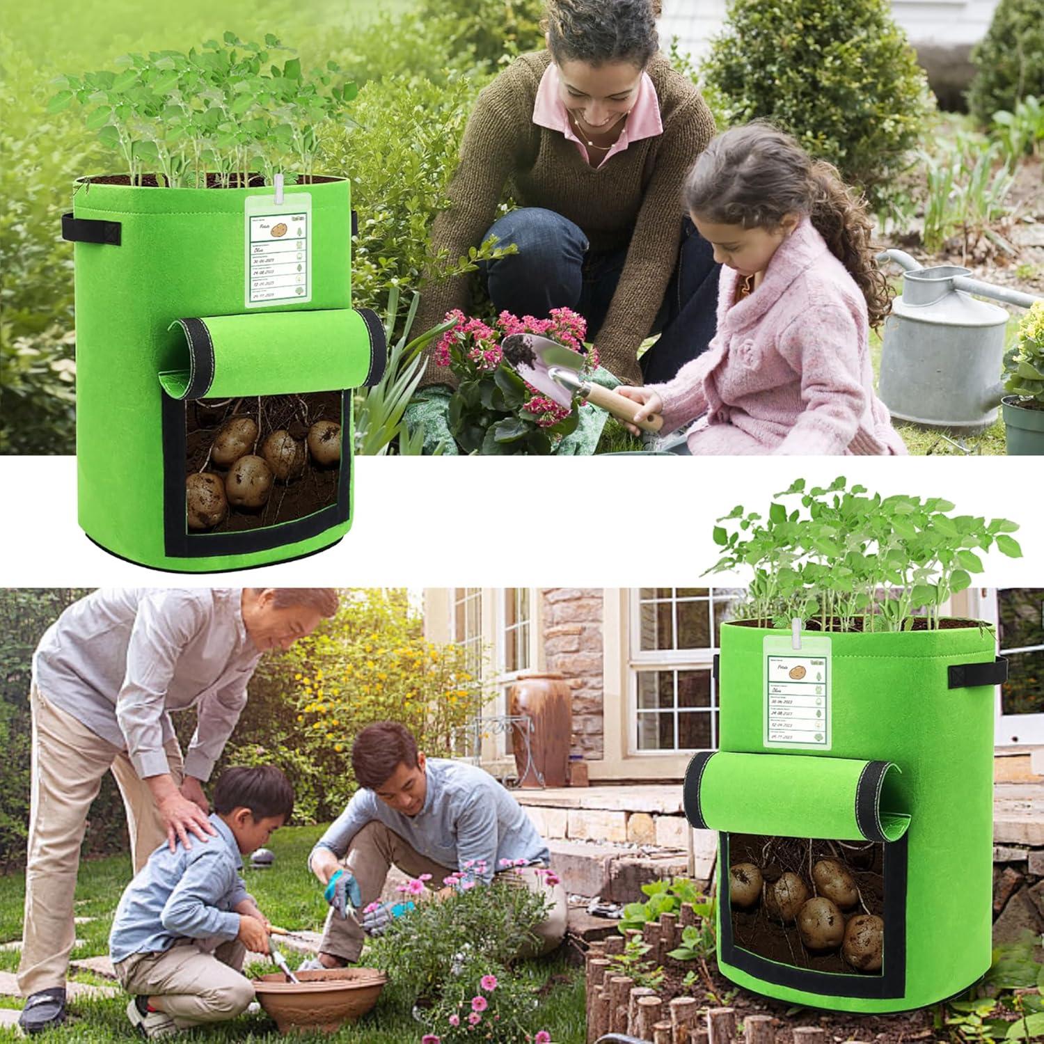 Paquete de 5 Bolsas de Cultivo Labulak 10 Galones Tela