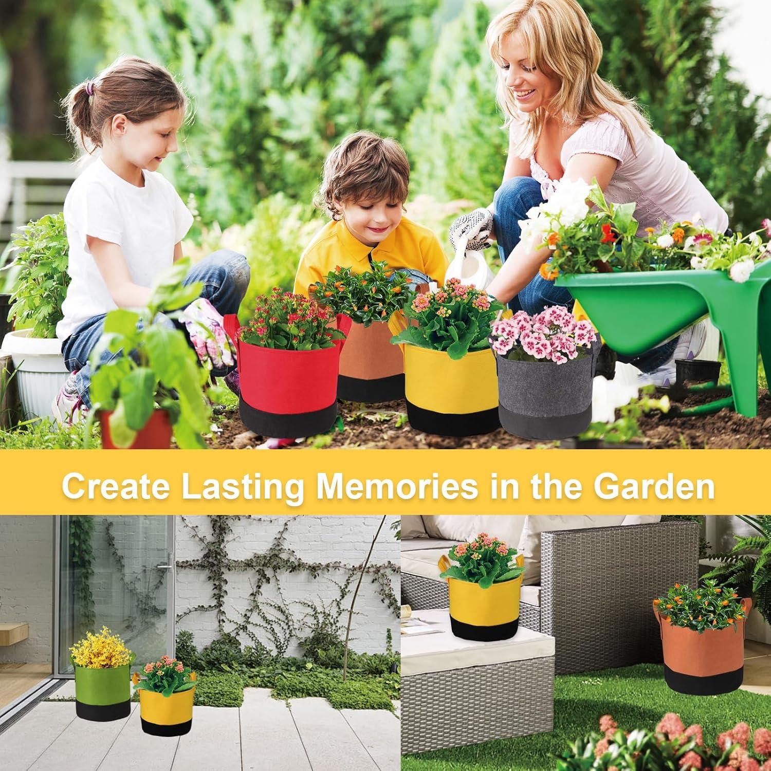 Bolsas de Crecimiento Xmpmrb 5-10 Galones, Paquete de 6 Colores