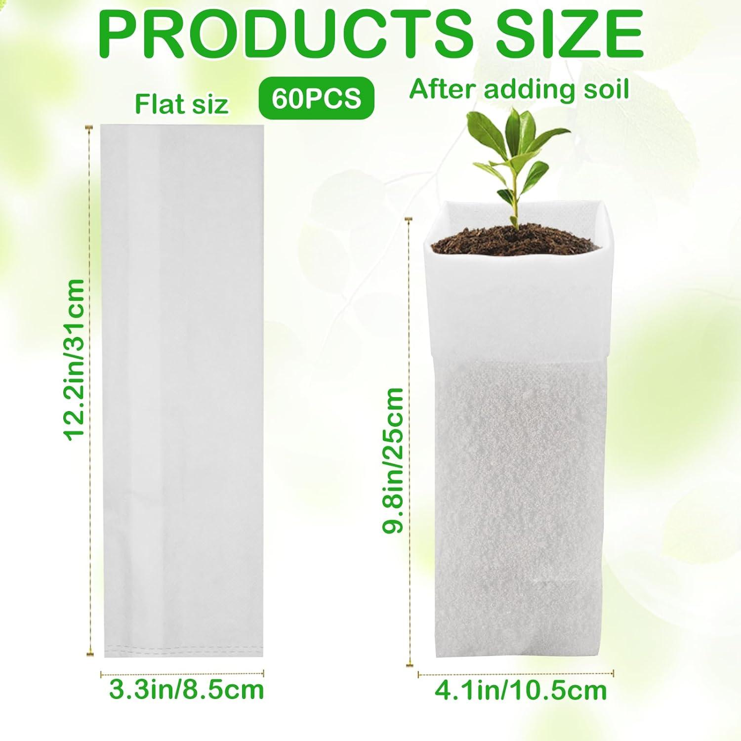 Bolsas de Crecimiento para Vivero CANIPHA 60 Pcs Biodegradables