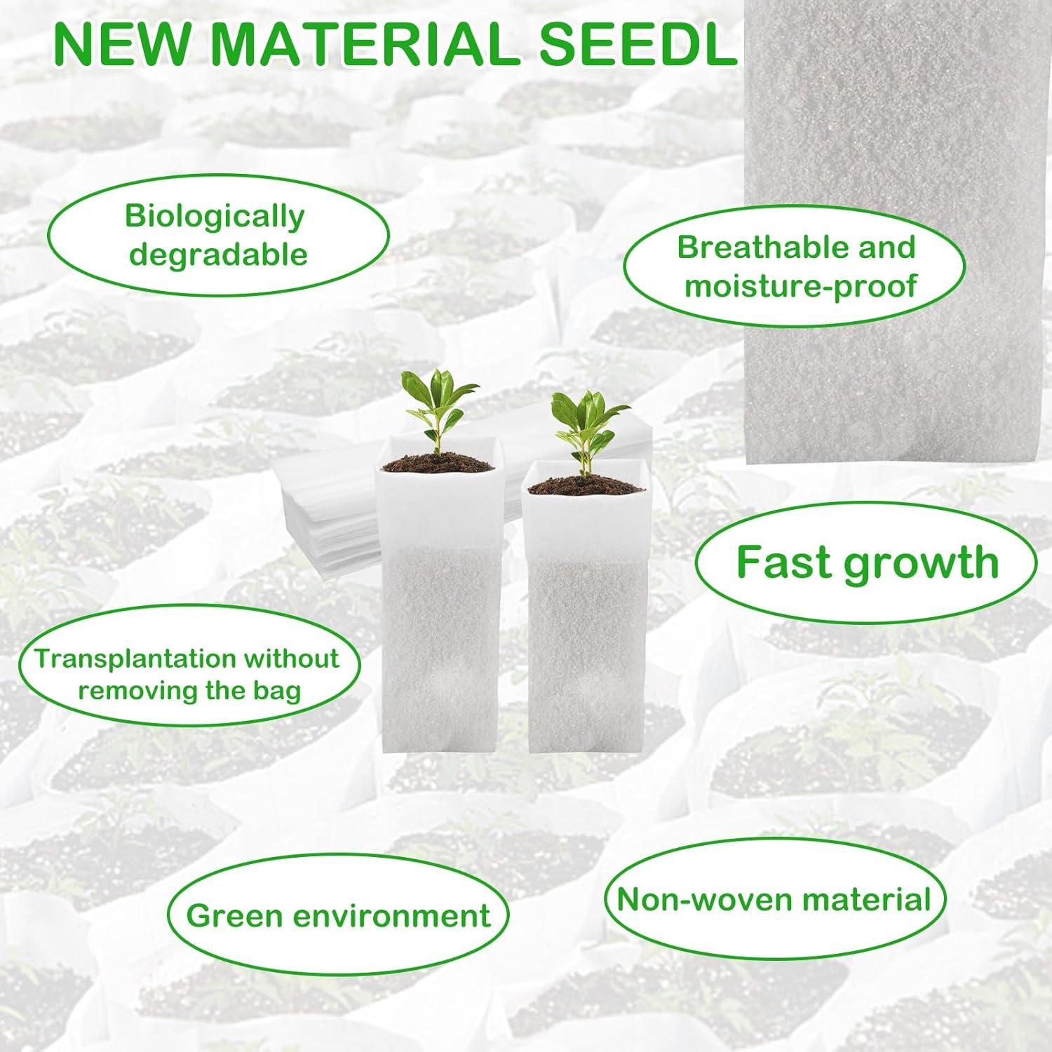 Bolsas de Crecimiento para Vivero CANIPHA 60 Pcs Biodegradables