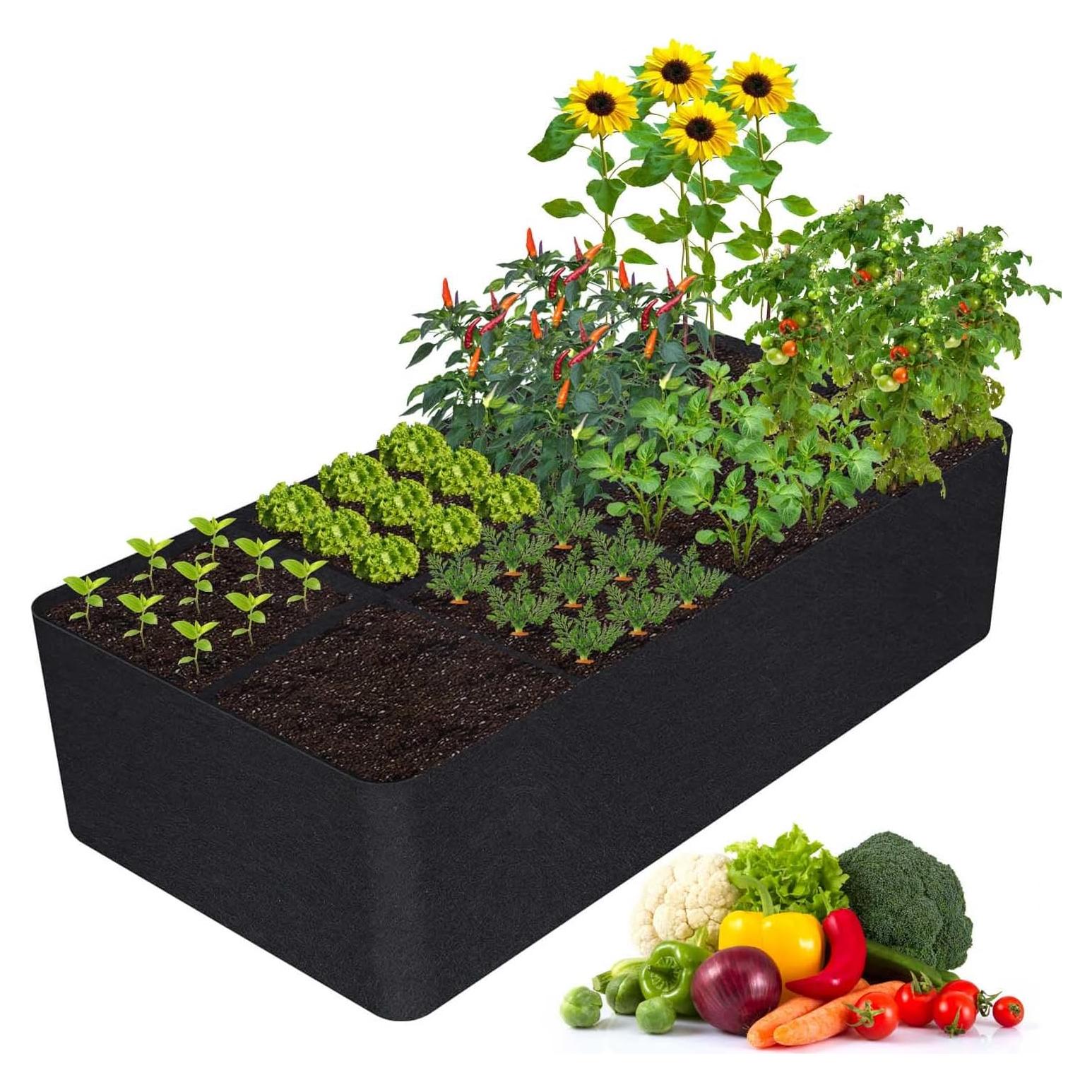 Cama de Jardín Elevada KLEWEE 8 Rejillas 0.91x1.83m Tela