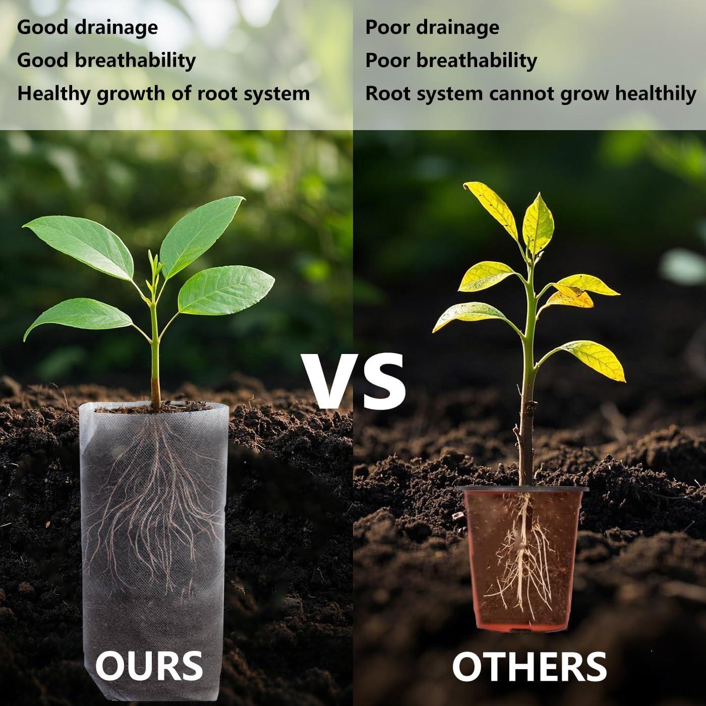 Bolsas de Cultivo Profundas Belit 100 Pcs 25.9 cm Tela No Tejida