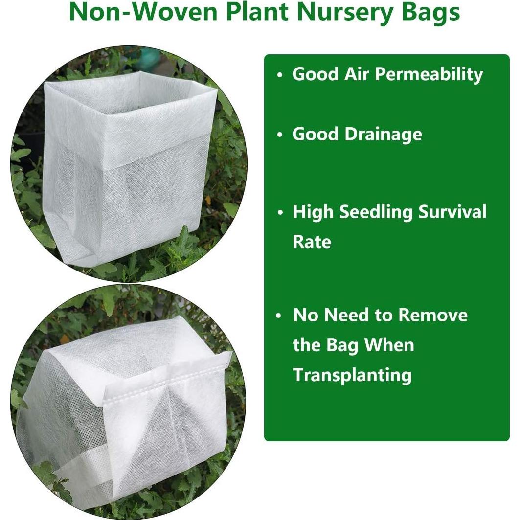 Bolsas de Cultivo Profundas Belit 100 Pcs 25.9 cm Tela No Tejida