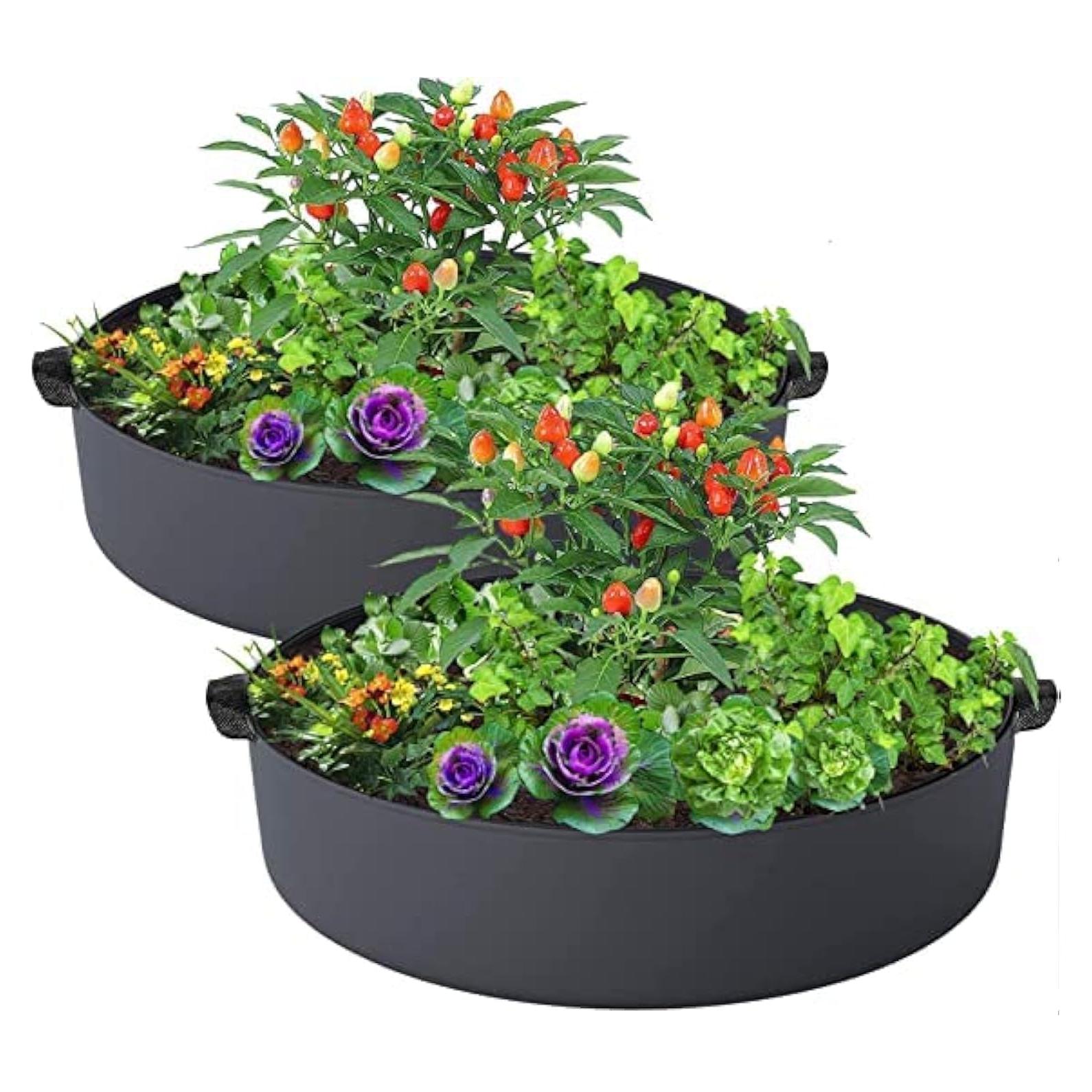 Paquete de 2 bolsas de cultivo ZtohPyo 15 galones redondas