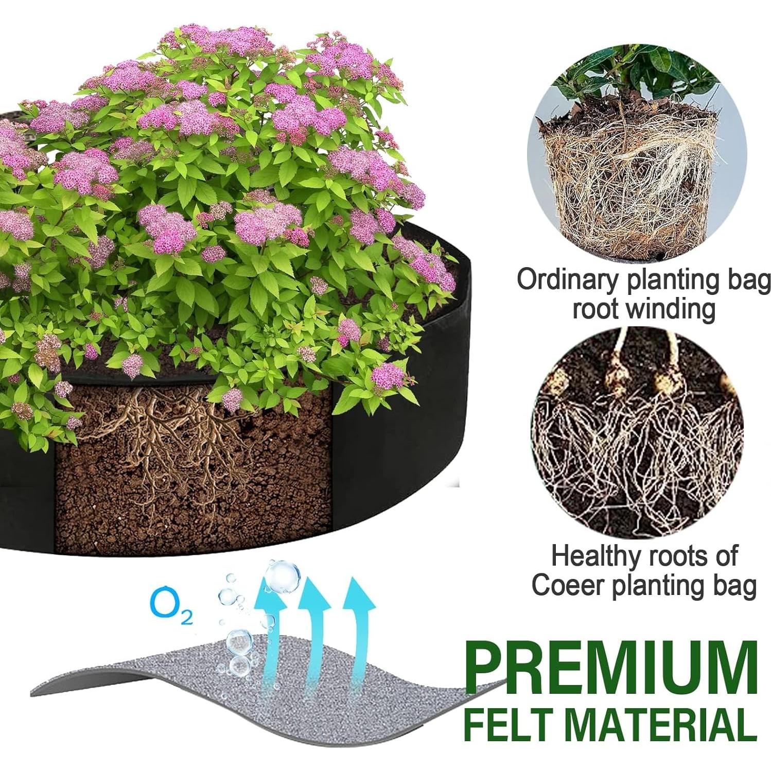 Paquete de 2 bolsas de cultivo ZtohPyo 15 galones redondas