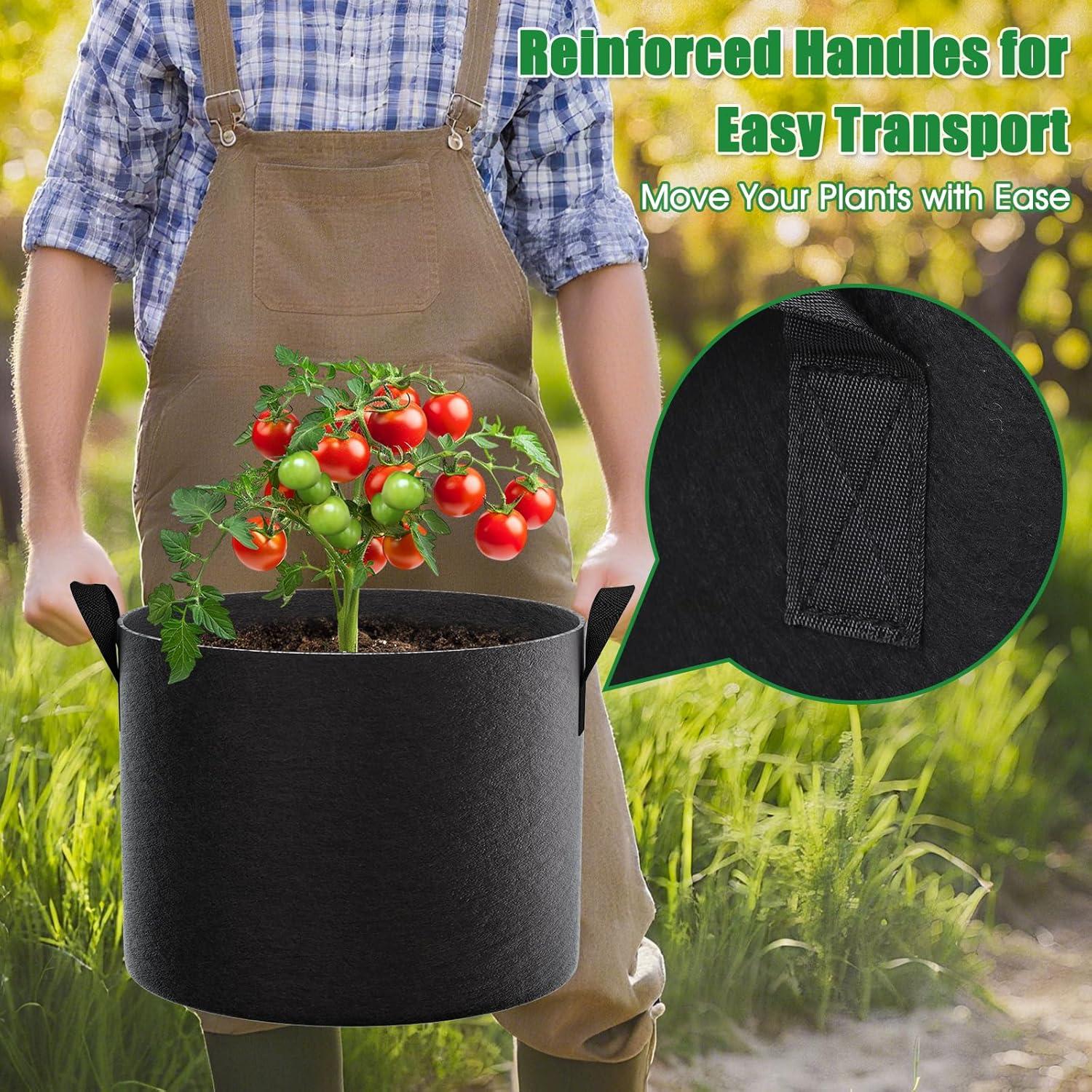 Bolsas de Crecimiento 10 Galones Feed Garden - 4 Piezas