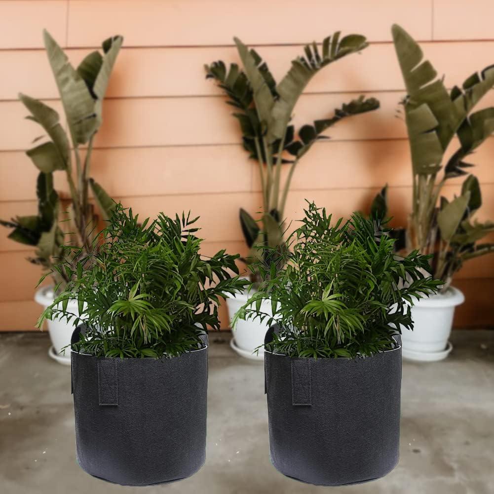 Paquete de 6 bolsas de cultivo VGE 3.78L con asas para plantas