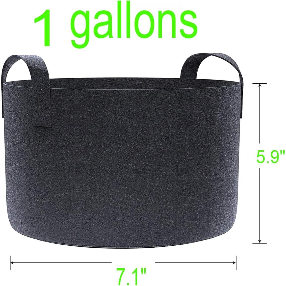 Paquete de 6 bolsas de cultivo VGE 3.78L con asas para plantas