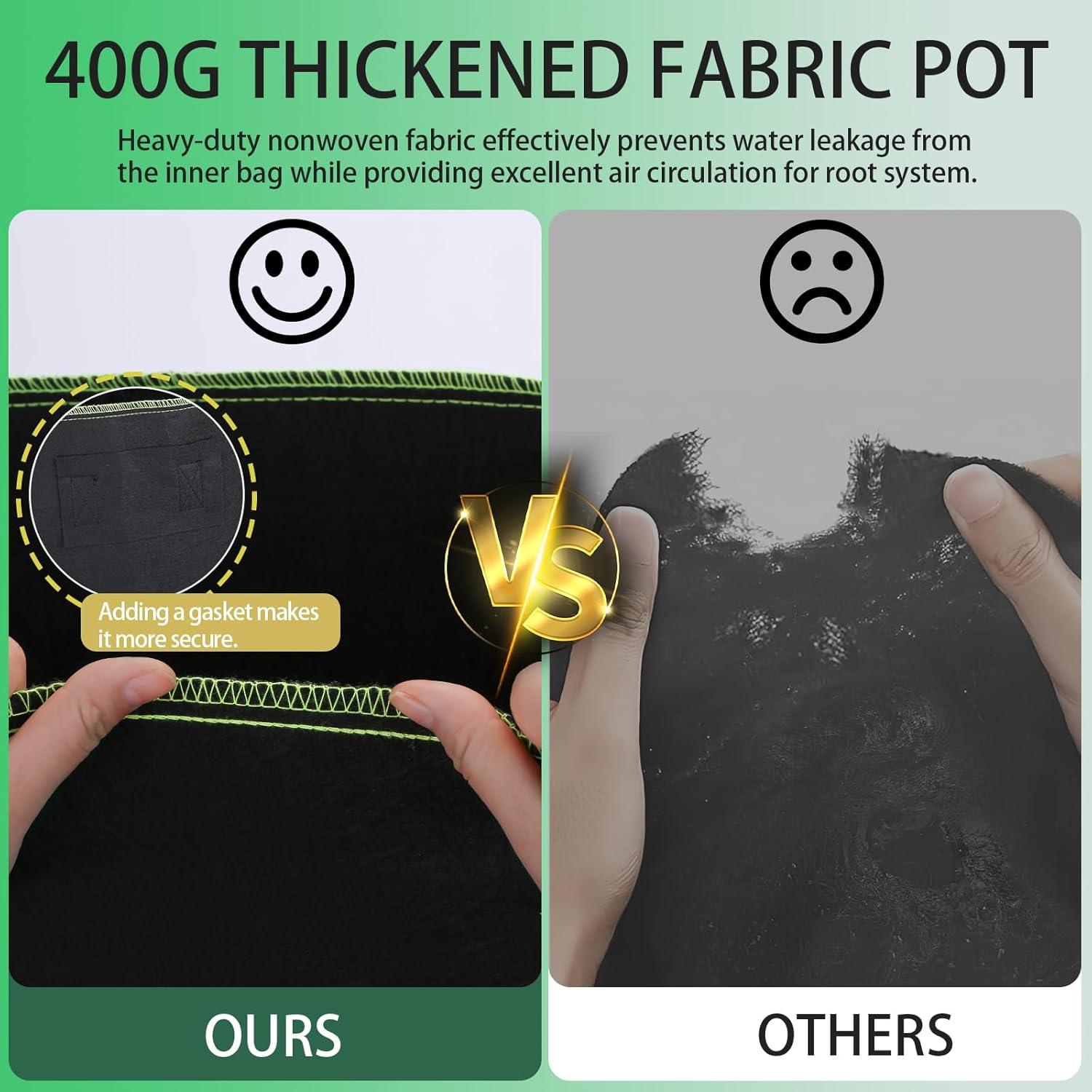 Bolsas de Crecimiento FVOTNW 100 Galones para Jardín