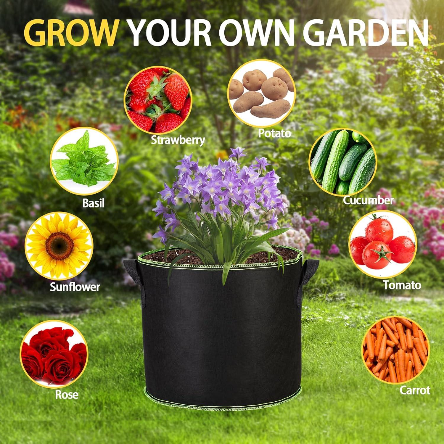 Bolsas de Crecimiento FVOTNW 100 Galones para Jardín