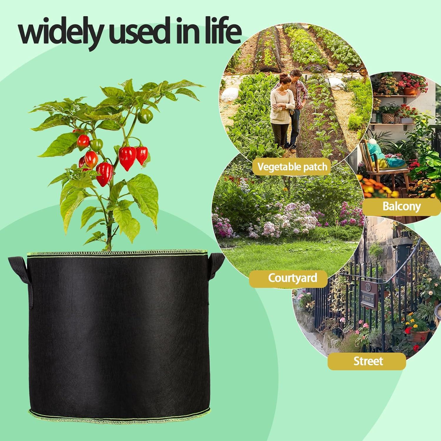 Bolsas de Crecimiento FVOTNW 100 Galones para Jardín