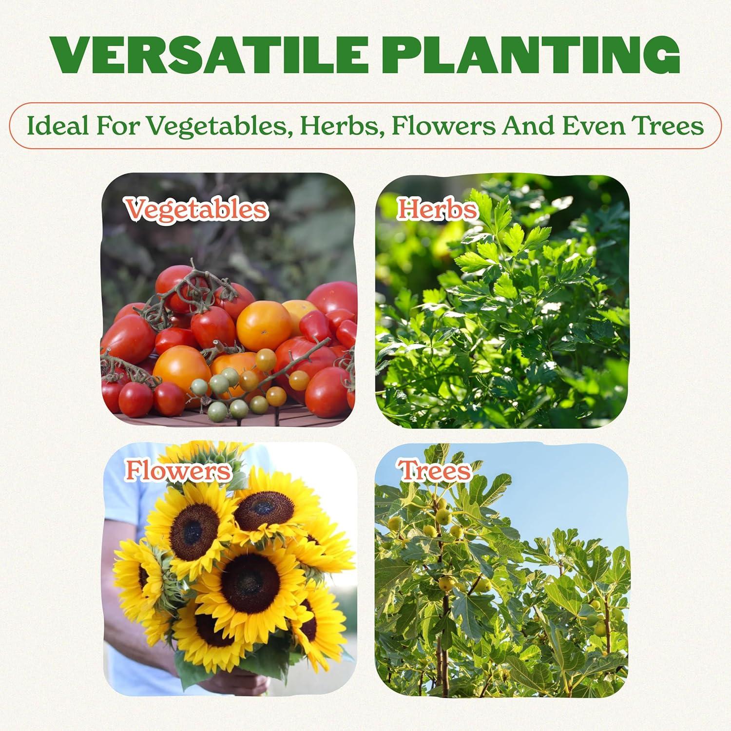 Epic Gardening Paquete de 5 Bolsas de Cultivo 19L con Asas