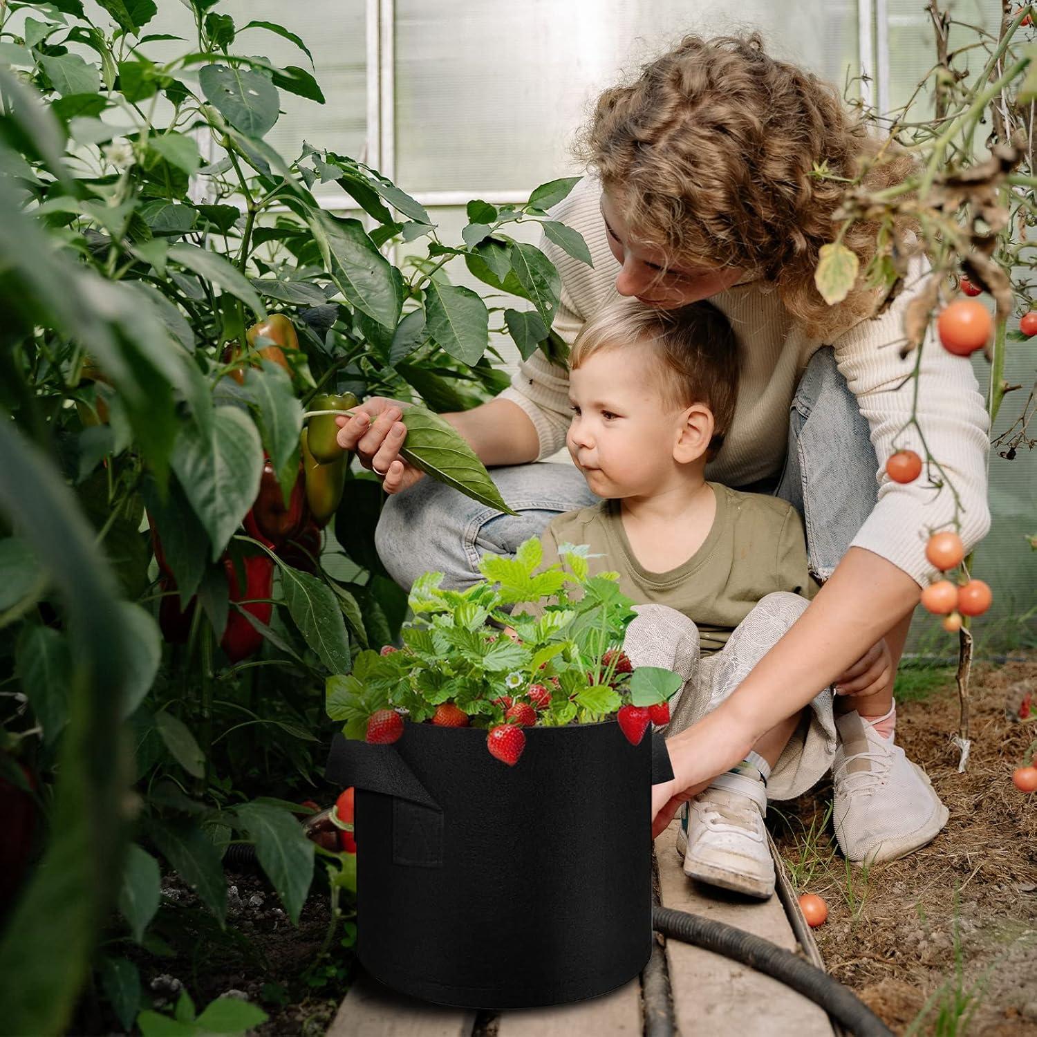 30 Bolsas de Cultivo 10 Galones LITLANDSTAR Tela Transpirable