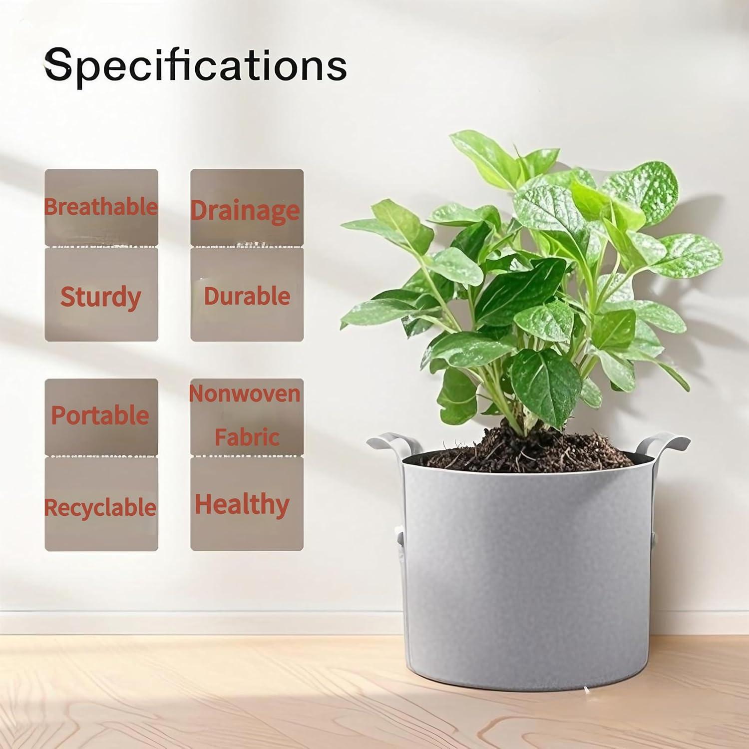 Bolsas de Cultivo Kriopy 75.71L Tela Transpirable con Asas