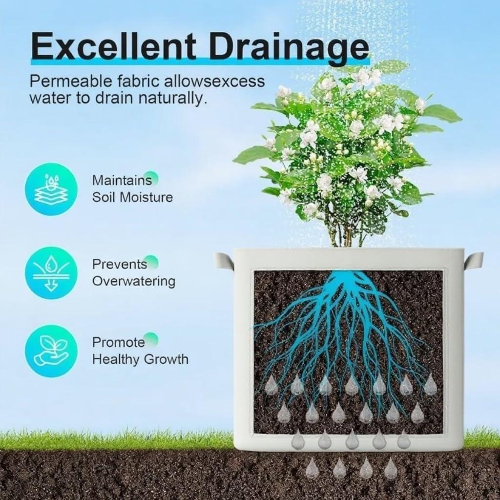 Bolsas de Cultivo Kriopy 75.71L Tela Transpirable con Asas