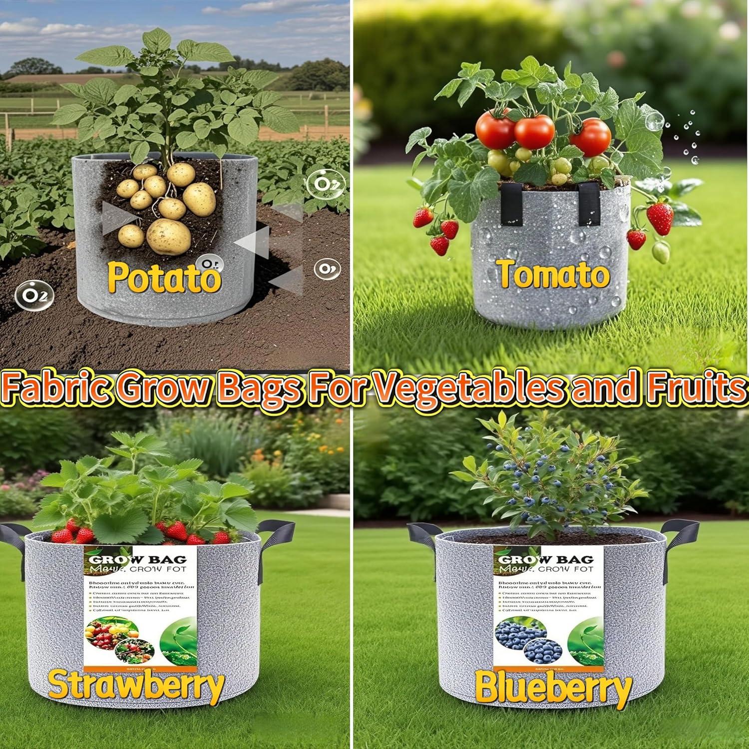 Bolsas de Cultivo Kriopy 75.71L Tela Transpirable con Asas