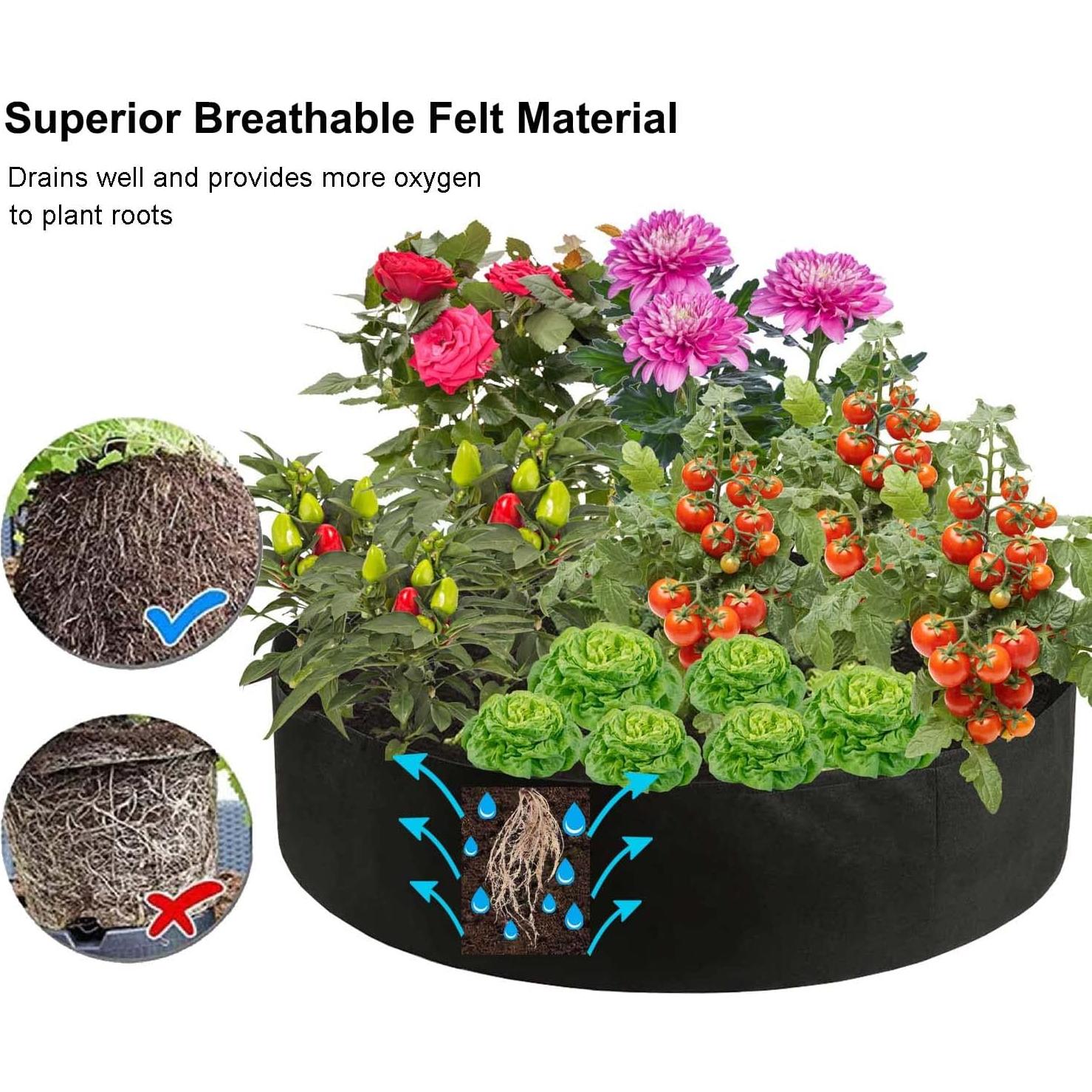 Cama de Jardín Elevada Feitore 2-Pack 189 Litros Redonda