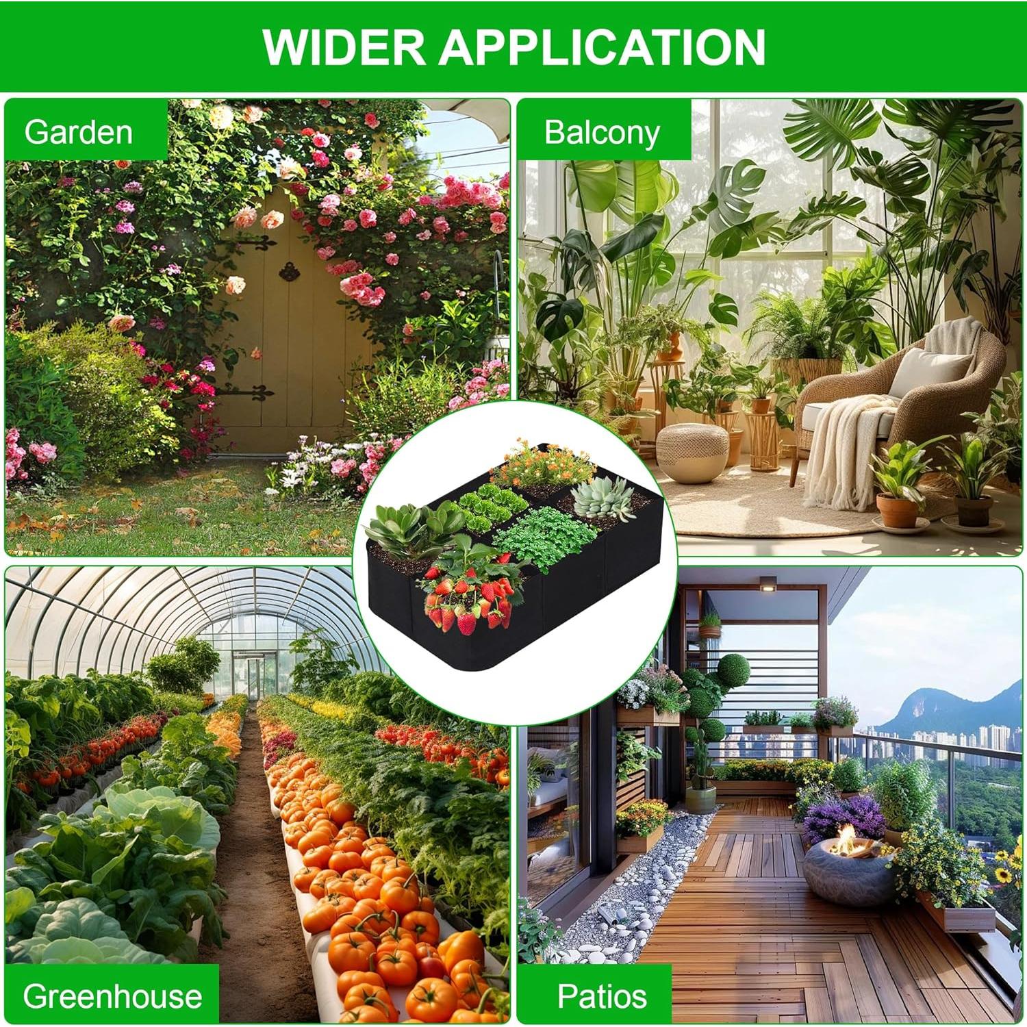 Bolsas de Cultivo KONGDY 6 Rejillas 216.5L Jardín Tela