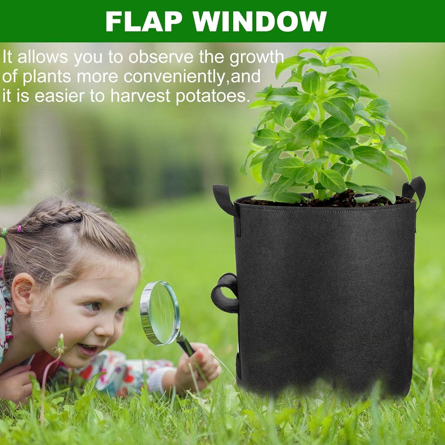 Paquete de 4 bolsas de cultivo de papa OPPOLIFE 10 galones