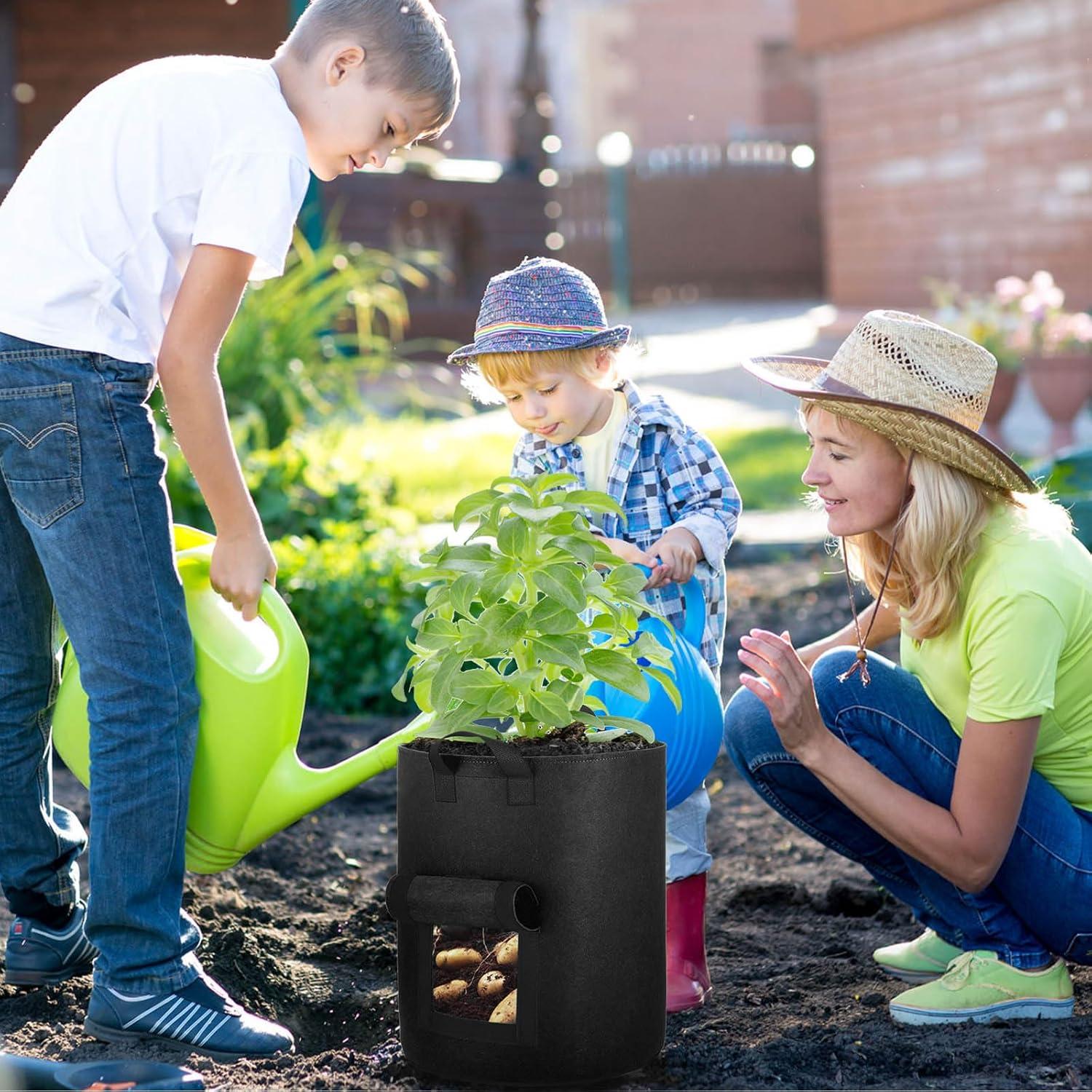 Paquete de 4 bolsas de cultivo de papa OPPOLIFE 10 galones