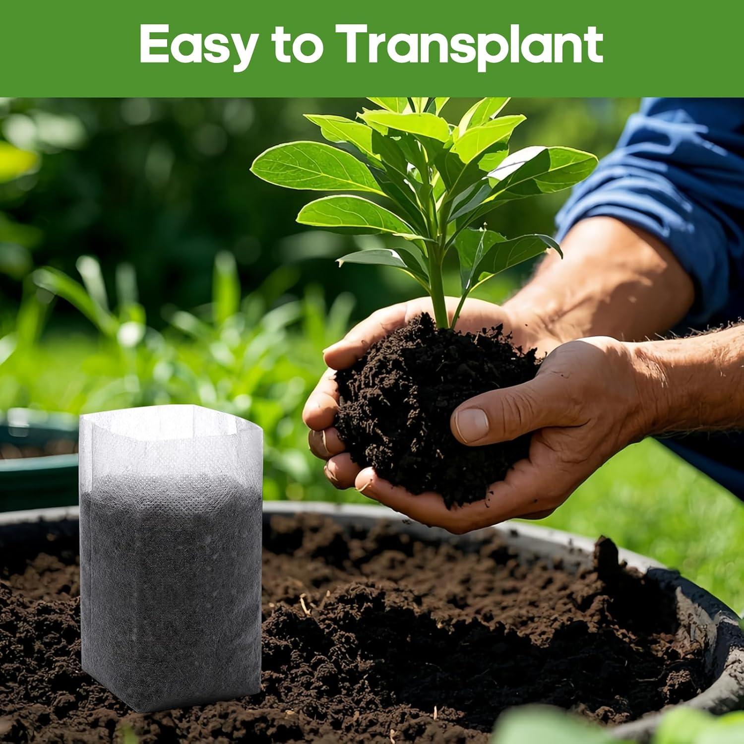 Bolsas de Crecimiento Biodegradables DFKPVBHB 200pcs 14x16cm