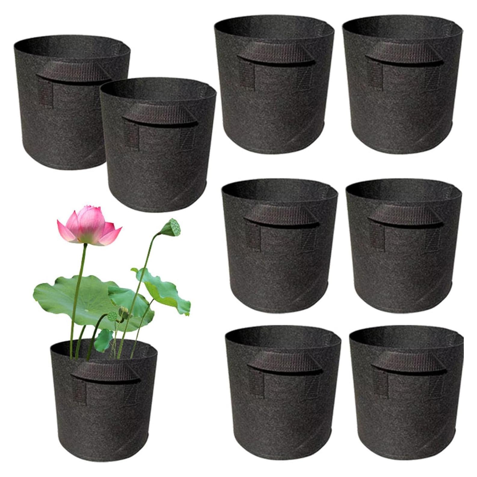 8 Macetas de Tela Reutilizables OZIO 3.78L para Plantas Acuáticas