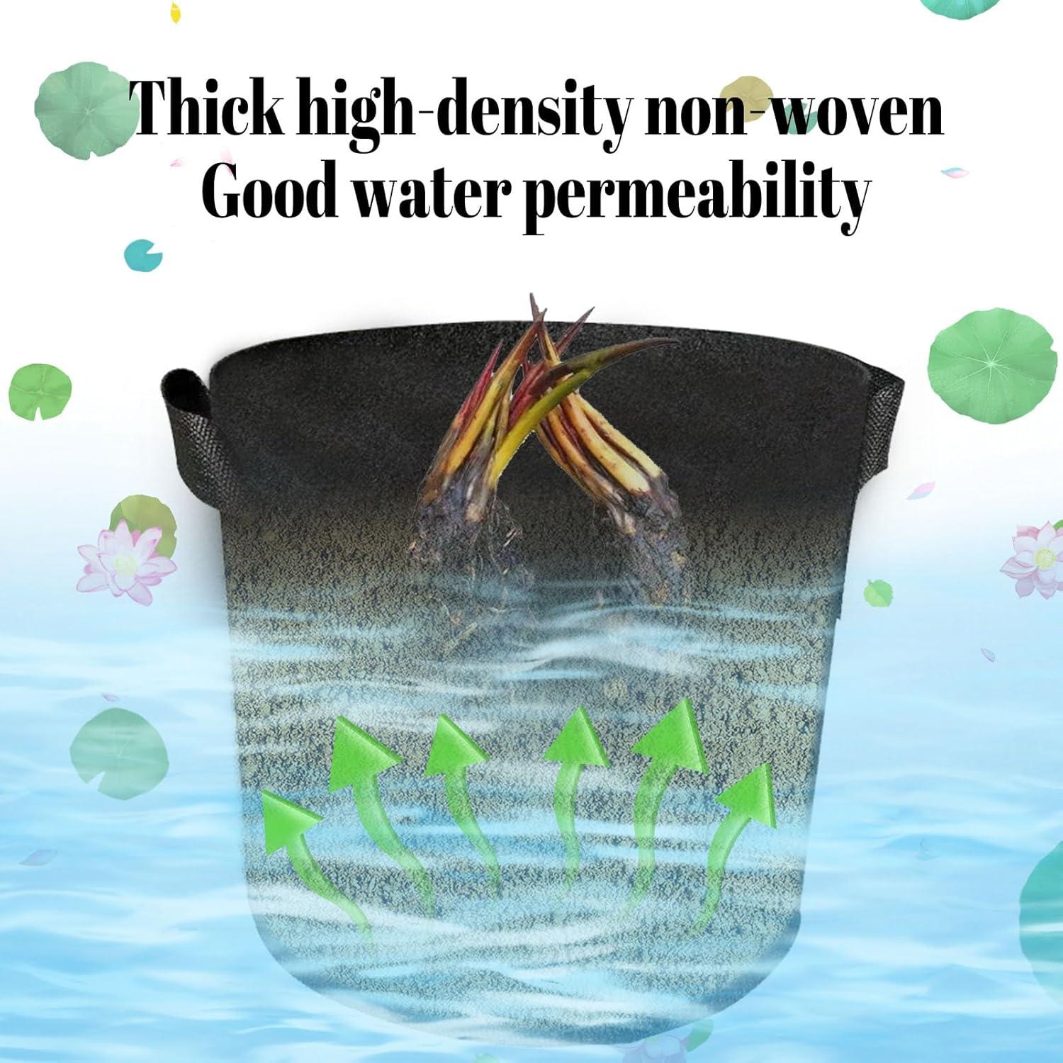 8 Macetas de Tela Reutilizables OZIO 3.78L para Plantas Acuáticas