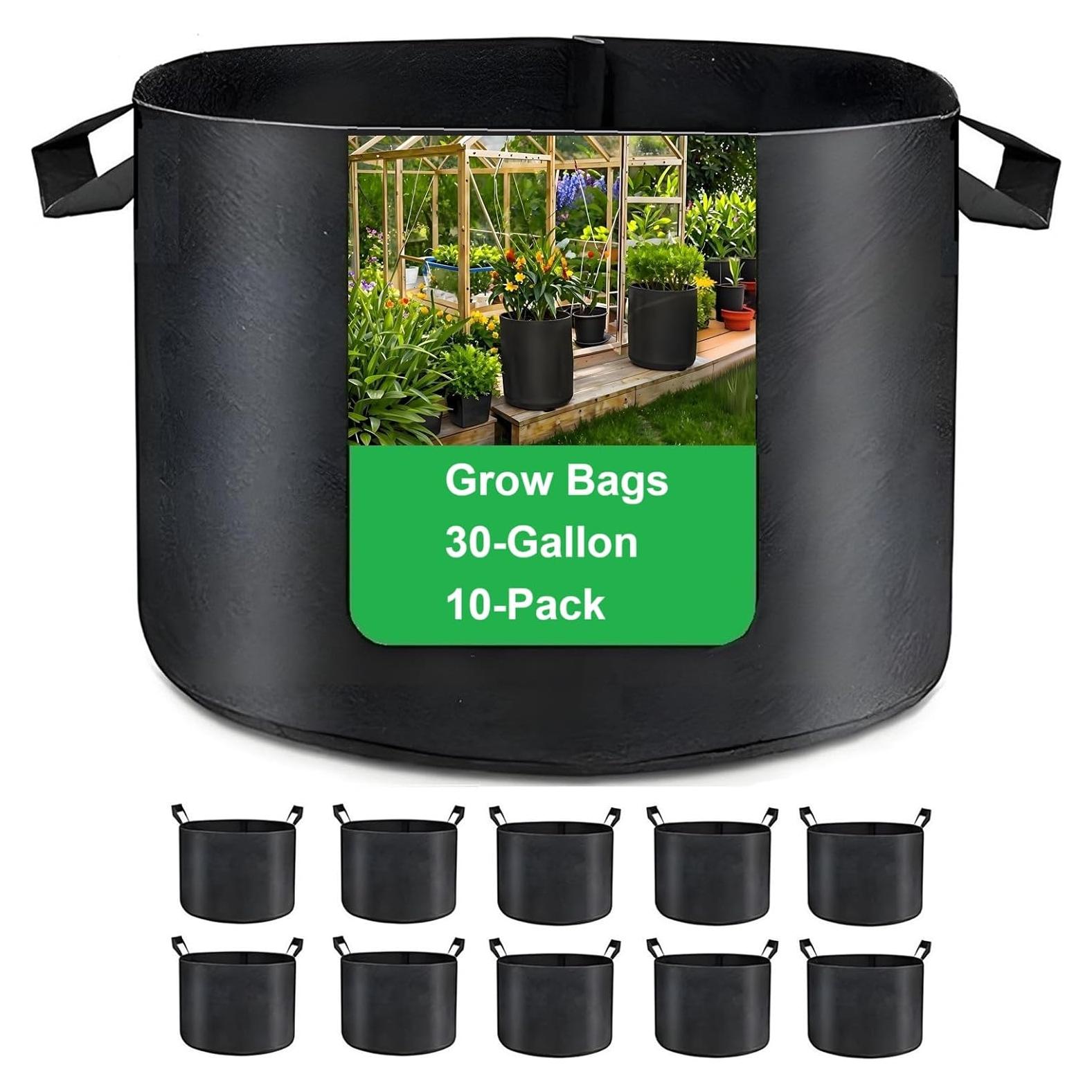 Bolsas de Crecimiento 30 Galones ANSLYQA Paquete de 10