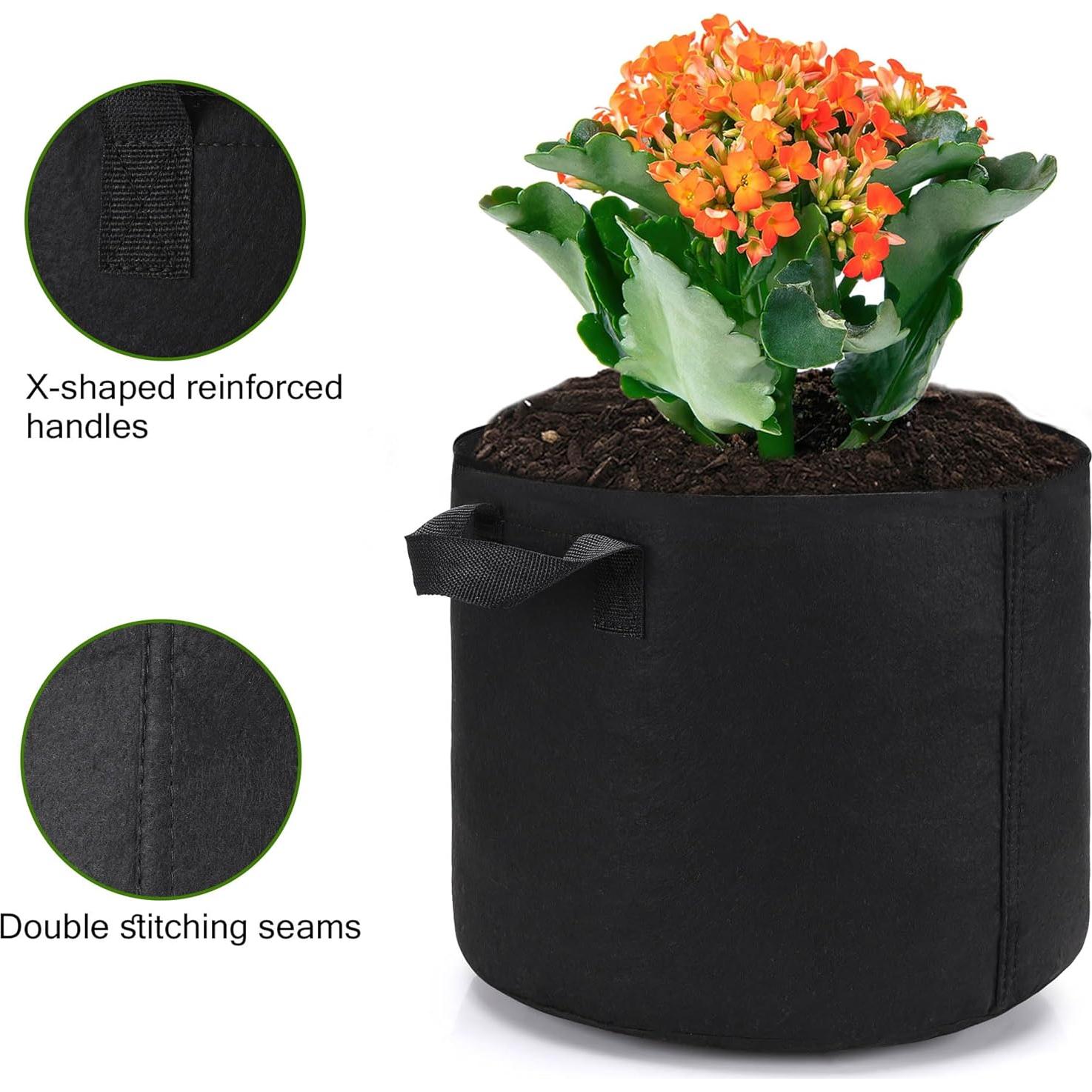 Paquete de 24 macetas de tela 3 Galones OPPOLIFE para jardín