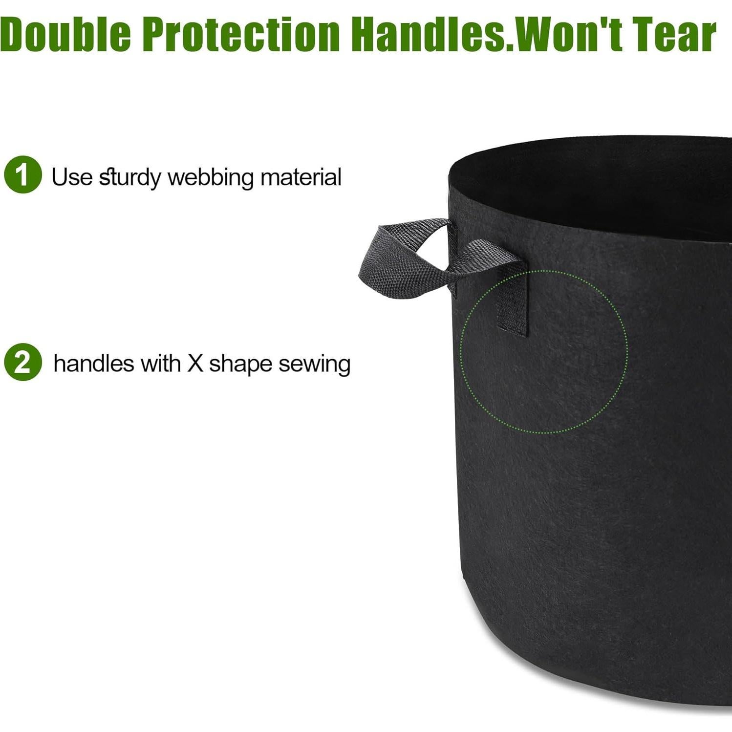 Paquete de 24 macetas de tela 3 Galones OPPOLIFE para jardín