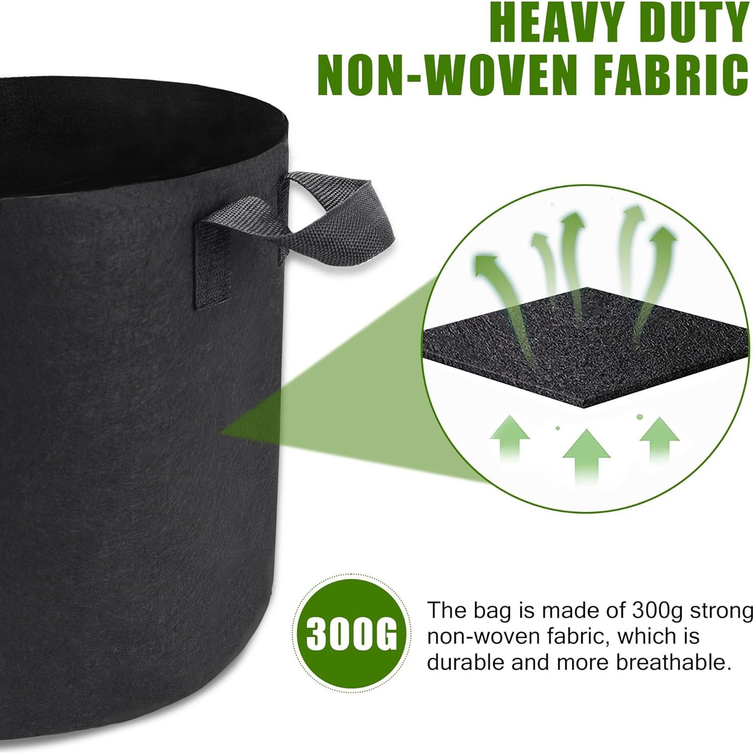 Paquete de 24 macetas de tela 3 Galones OPPOLIFE para jardín