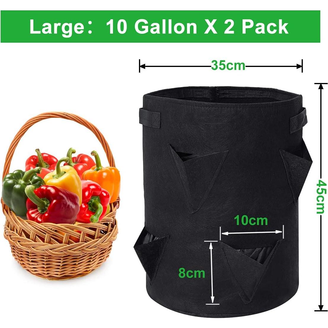 Bolsas de Cultivo de Fresa GOTGELIF 37.85L 2 Paquetes con 8 Bolsillos