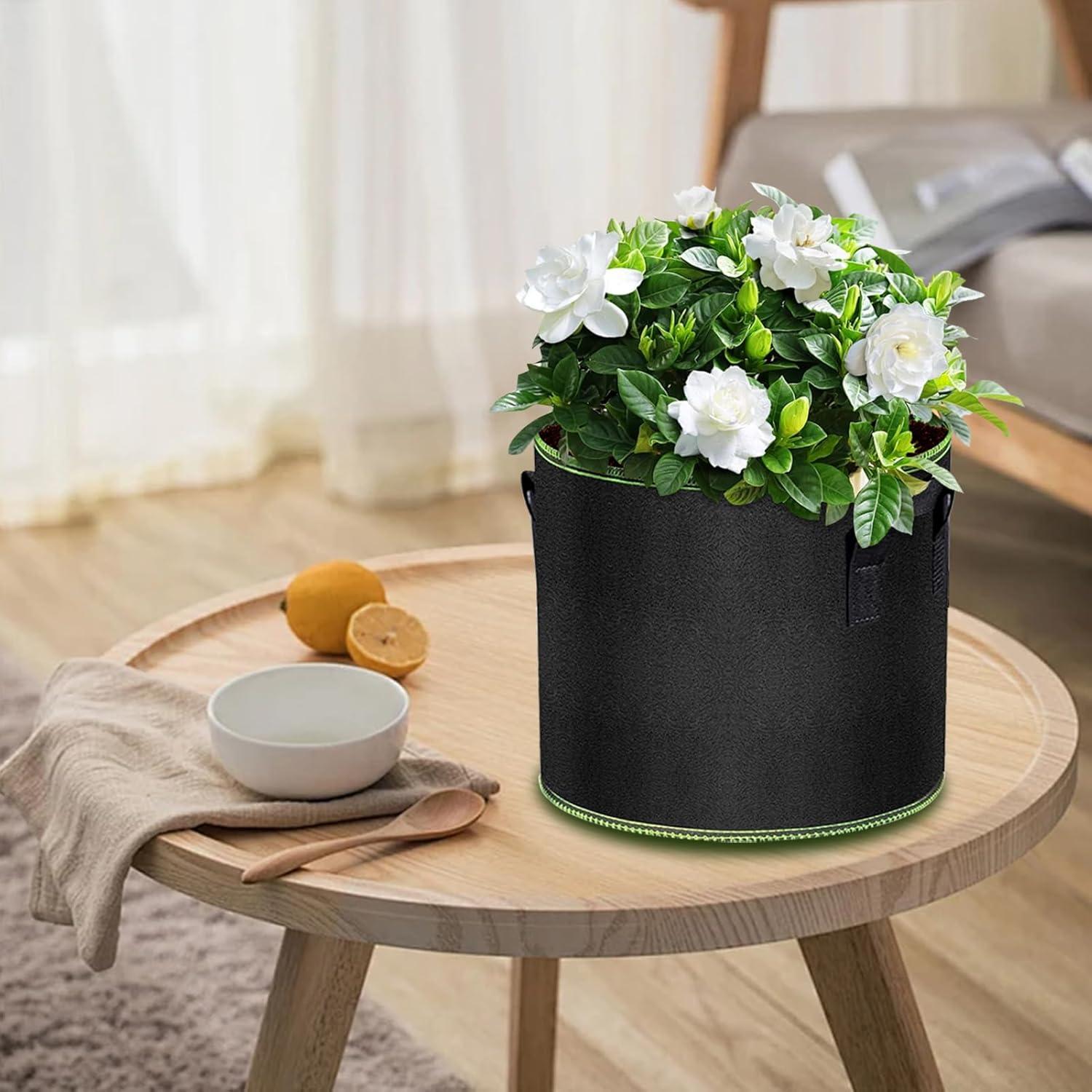 Bolsas de Cultivo MEKOLIFE 6 Paquetes 11.4L Jardín Negro