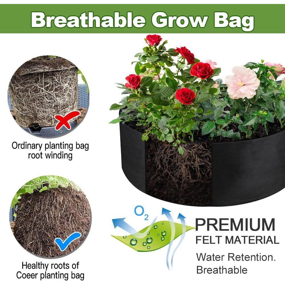 Bolsas de Cultivo de Tela IWNTWY 50 Galones - Paquete de 2