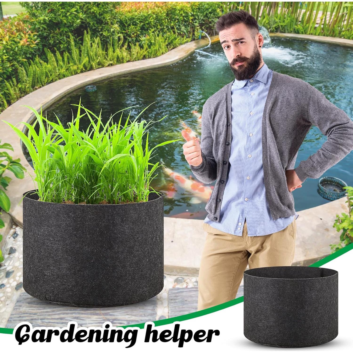 Macetas de Tela Yinder 8 Piezas 30x20 cm para Plantas Acuáticas