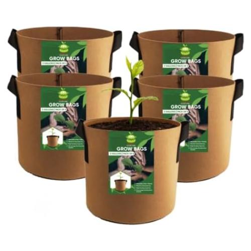 Bolsas de Cultivo de Tela Marrón Germinator 6 - 5 Unidades 18.93L