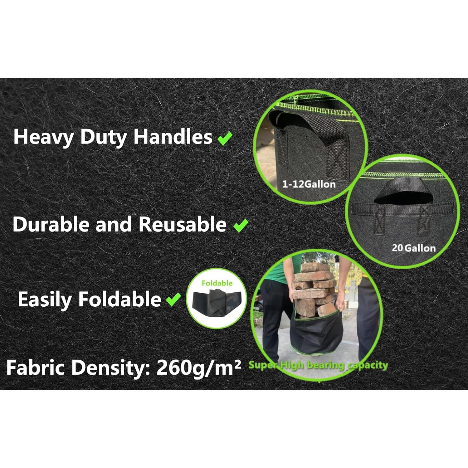 Bolsas de Cultivo de Tela Marrón Germinator 6 - 5 Unidades 18.93L