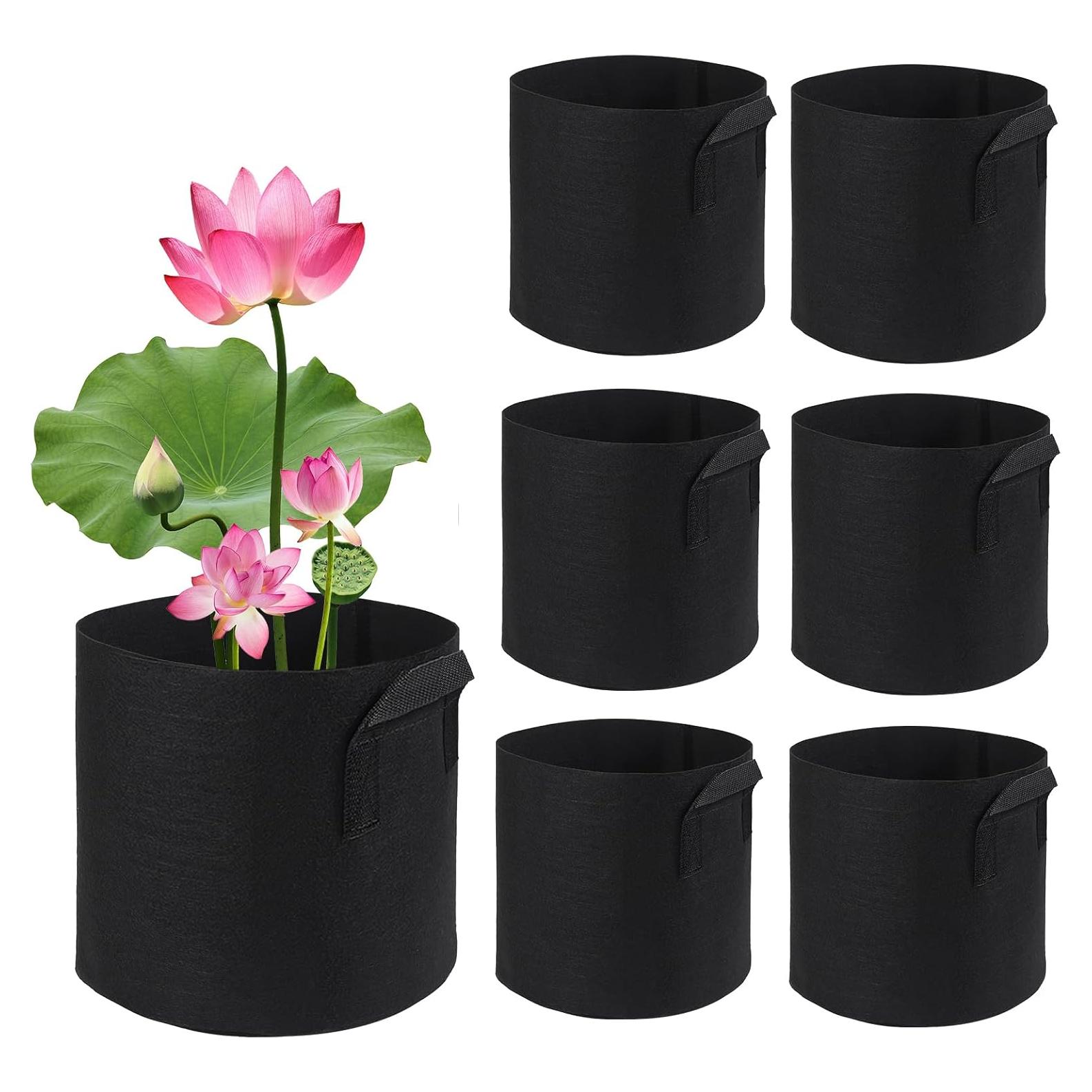 6 Macetas Acuáticas OZIO de Tela 7.57L para Estanque