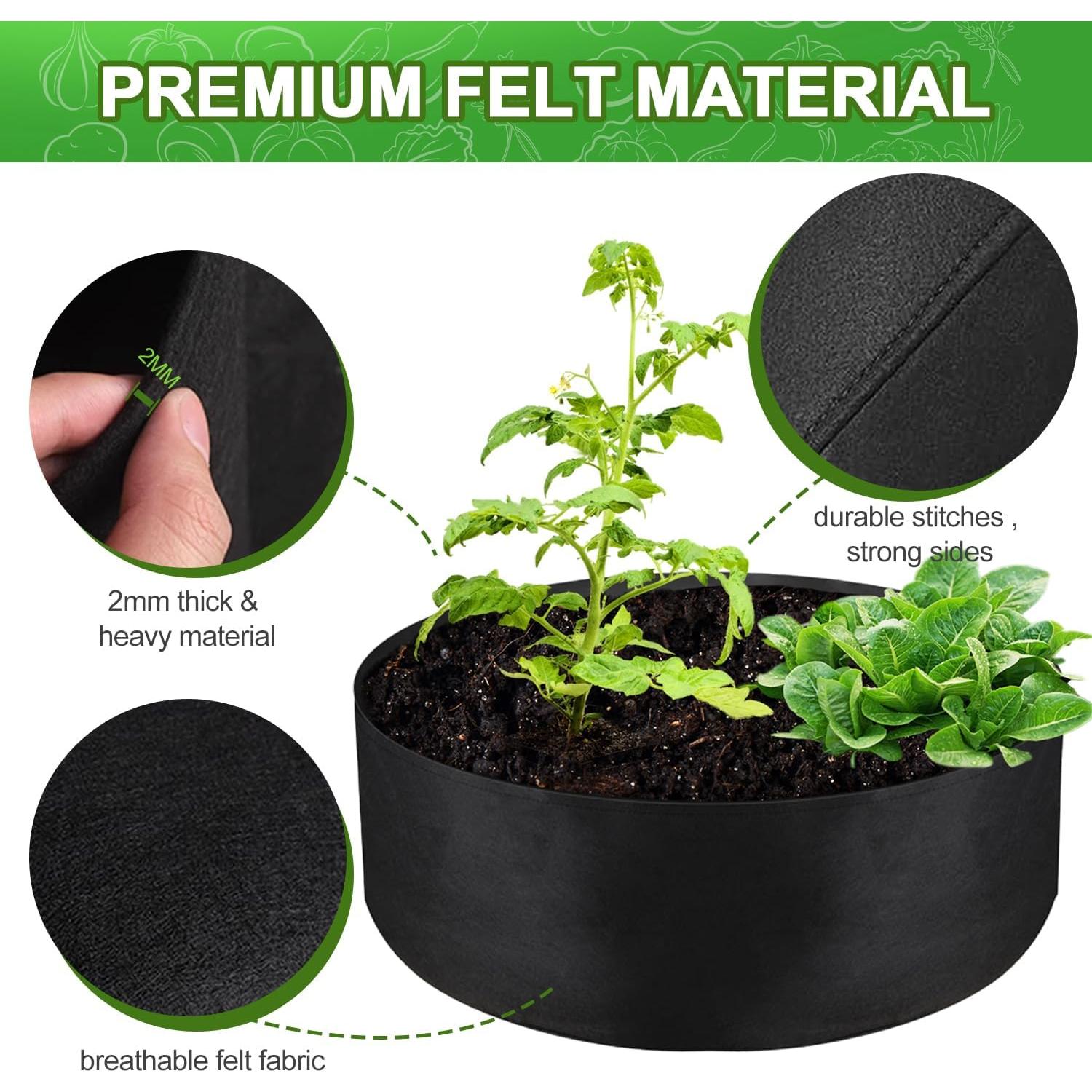 Bolsa de Cultivo 100 Galones IWNTWY - Tela Transpirable 50cm