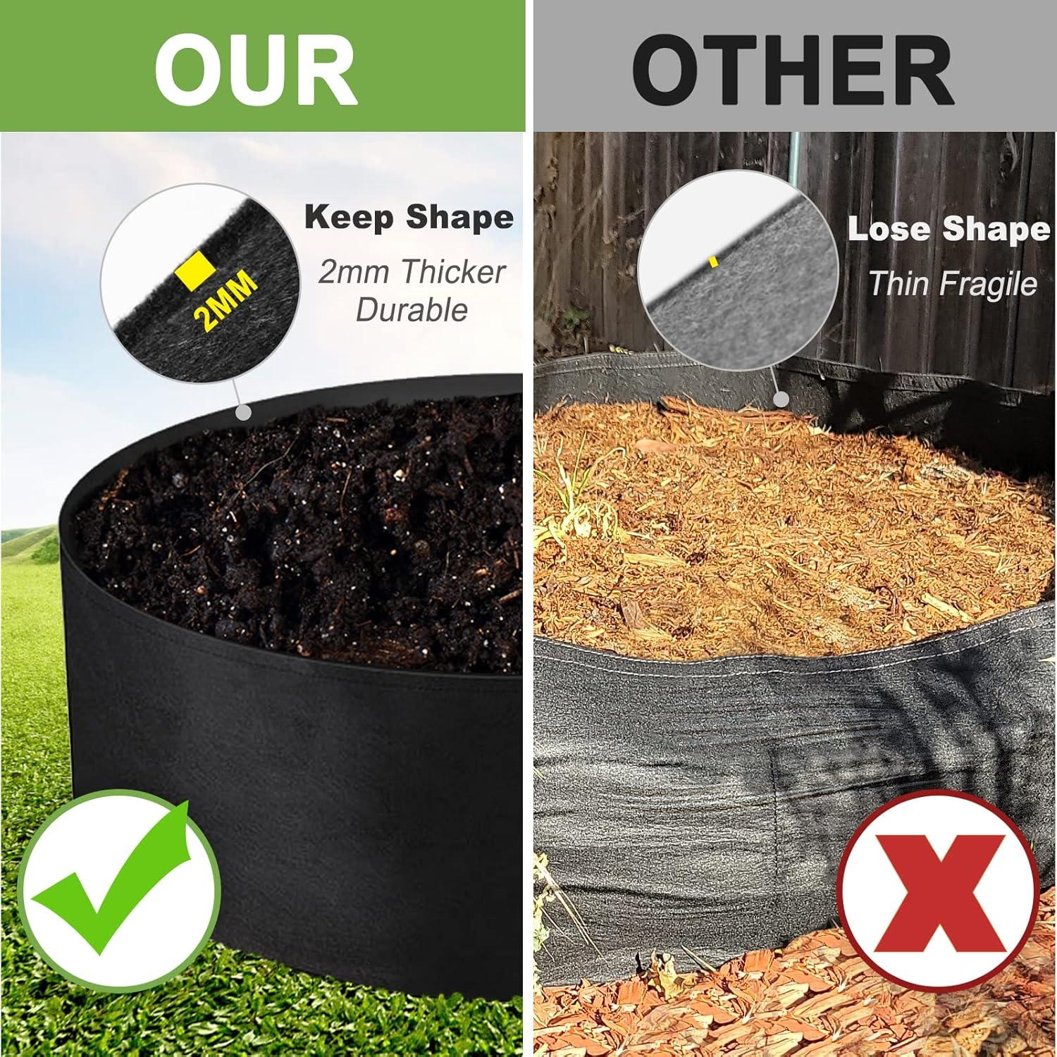 Bolsa de Cultivo 100 Galones IWNTWY - Tela Transpirable 50cm